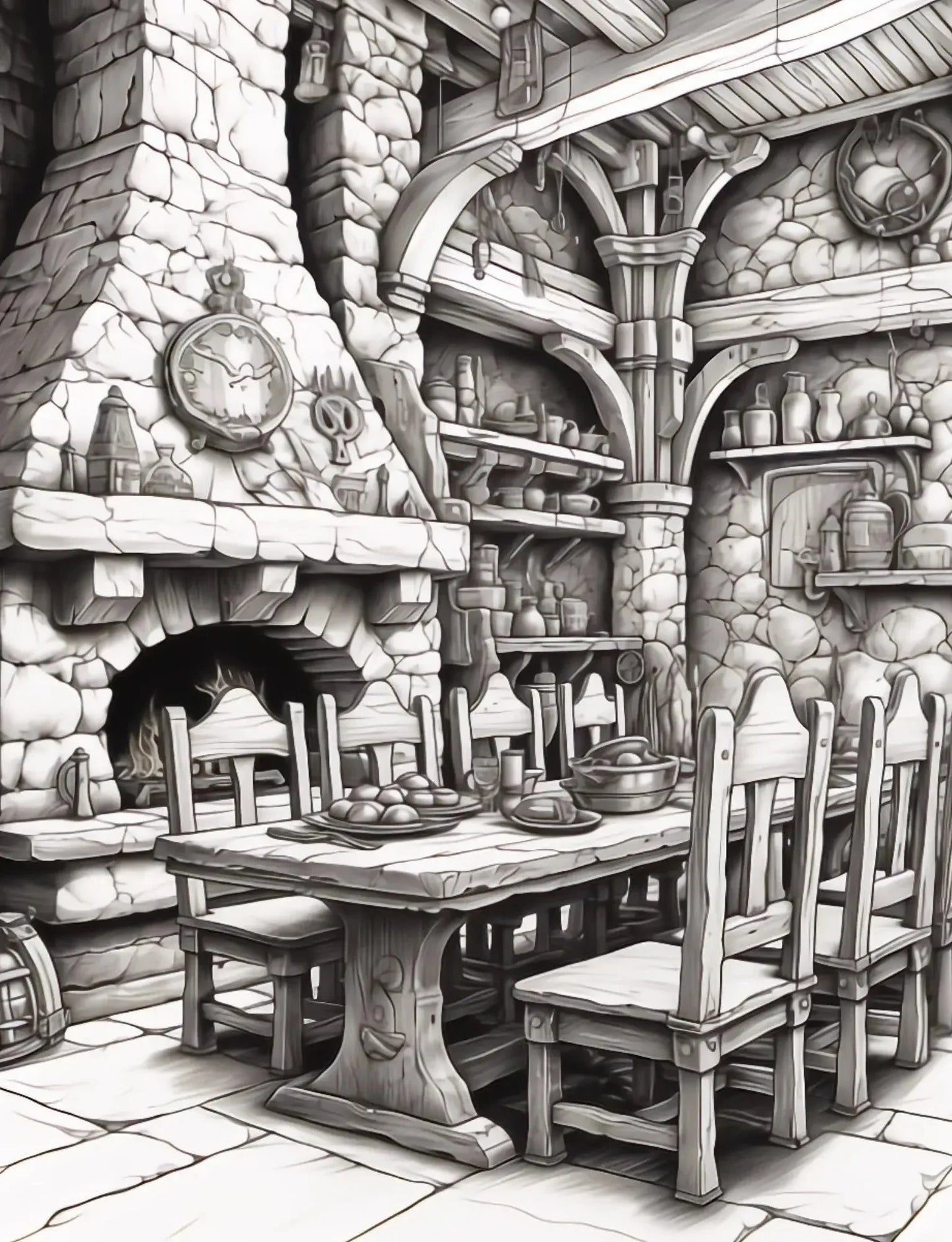50 Dwarven Delights Coloring Pages-Robs Books