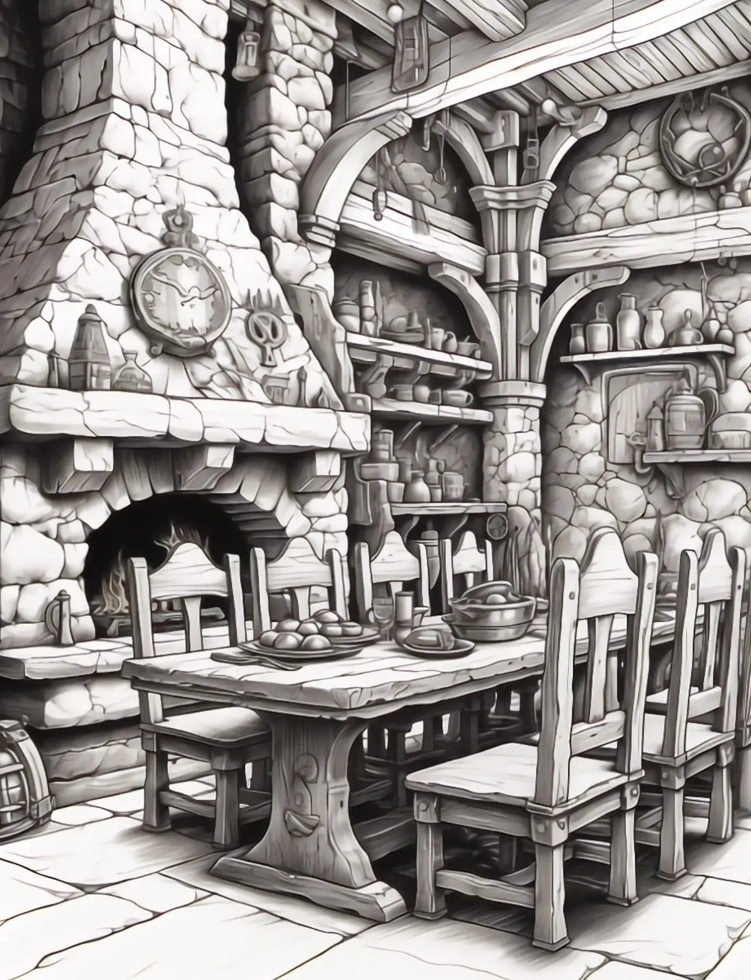 50 Dwarven Delights Coloring Pages-Robs Books