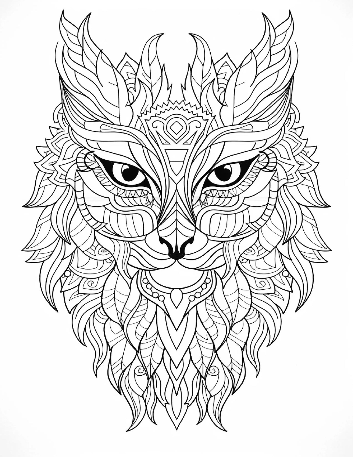 Animal mandala coloring pages for Adults 2-Robs Books