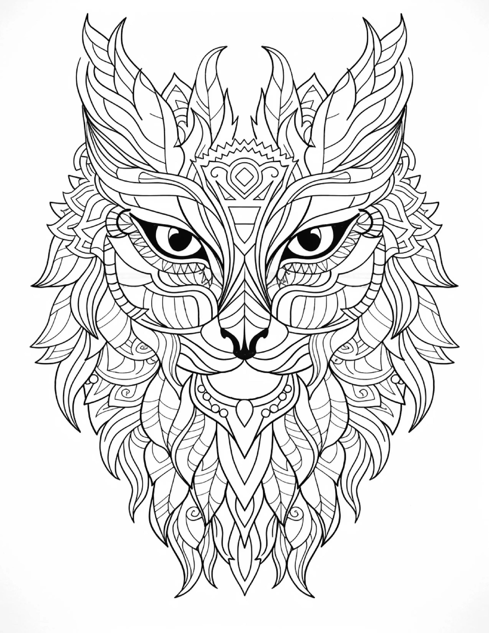 Animal mandala coloring pages for Adults 2-Robs Books