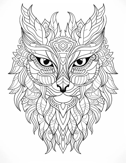 Animal mandala coloring pages for Adults 2-Robs Books