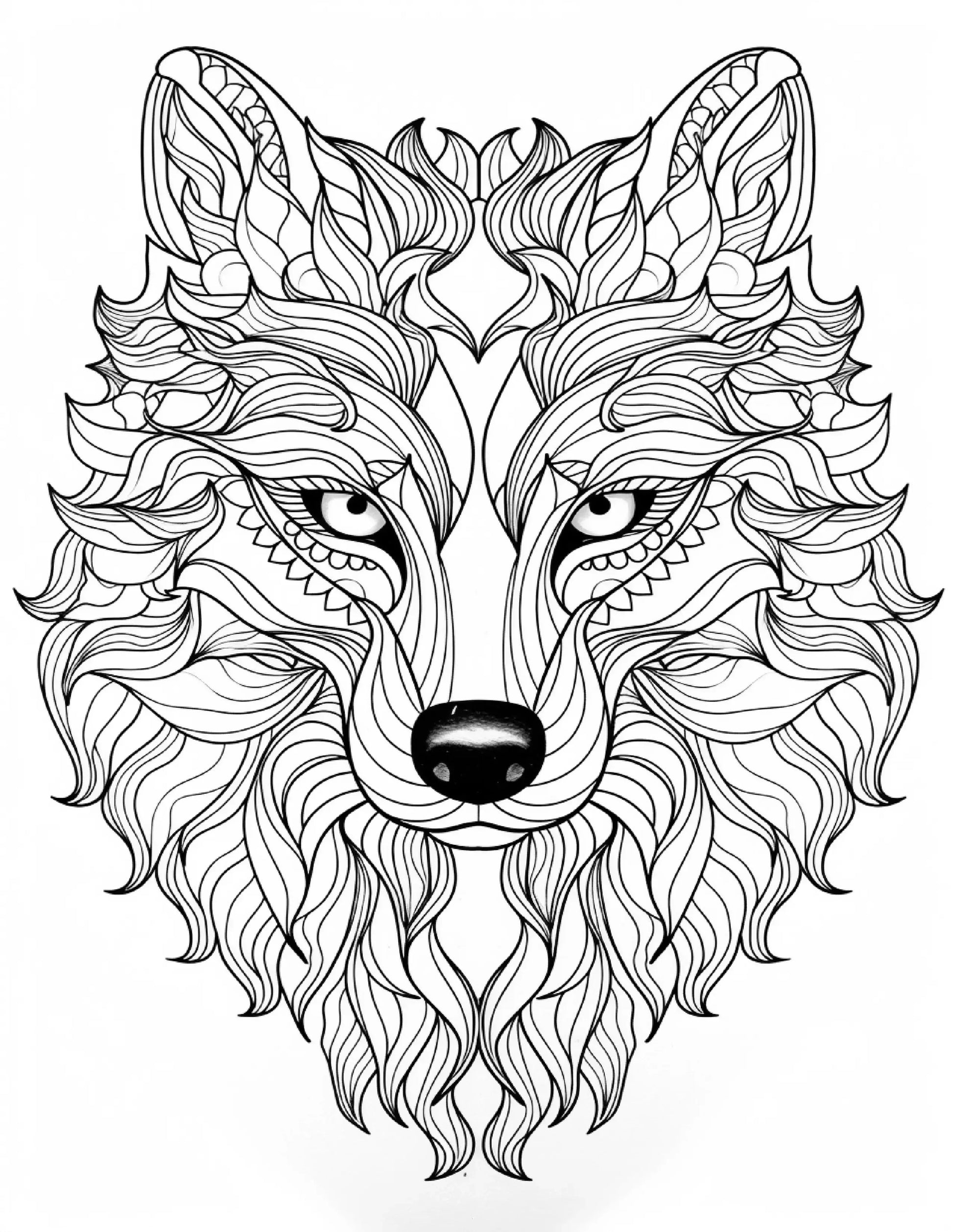 Animal mandala coloring pages for Adults 2-Robs Books