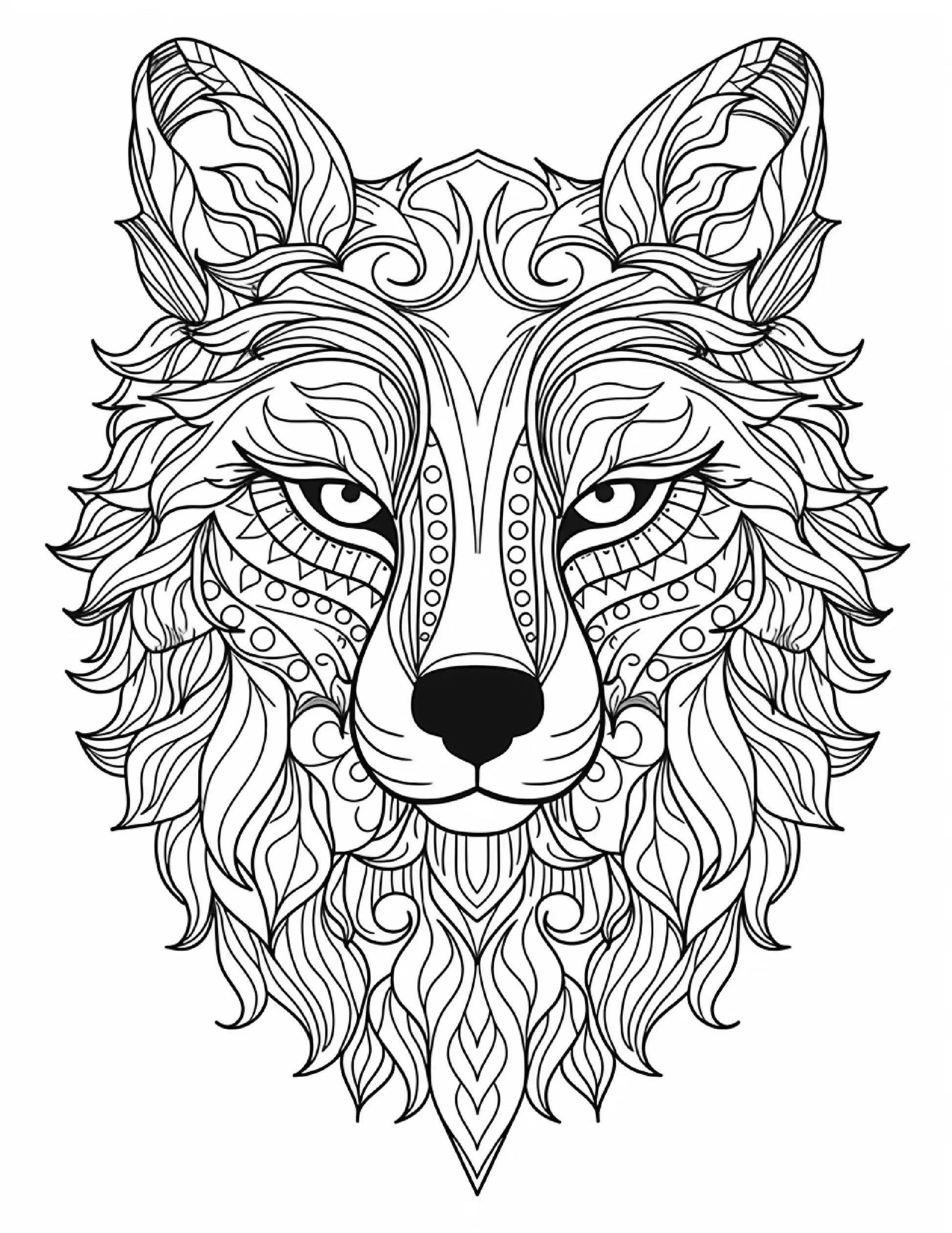 Animal mandala coloring pages for Adults 2-Robs Books