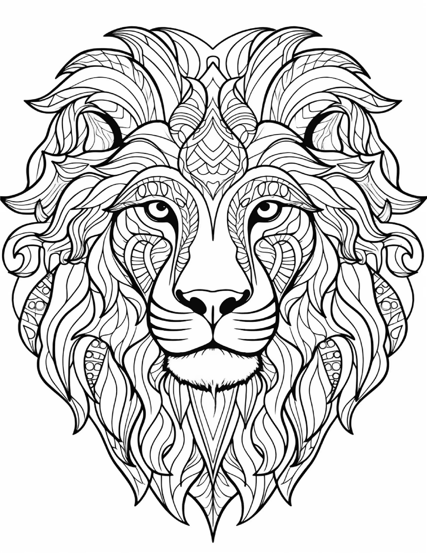 Animal mandala coloring pages for Adults 2-Robs Books
