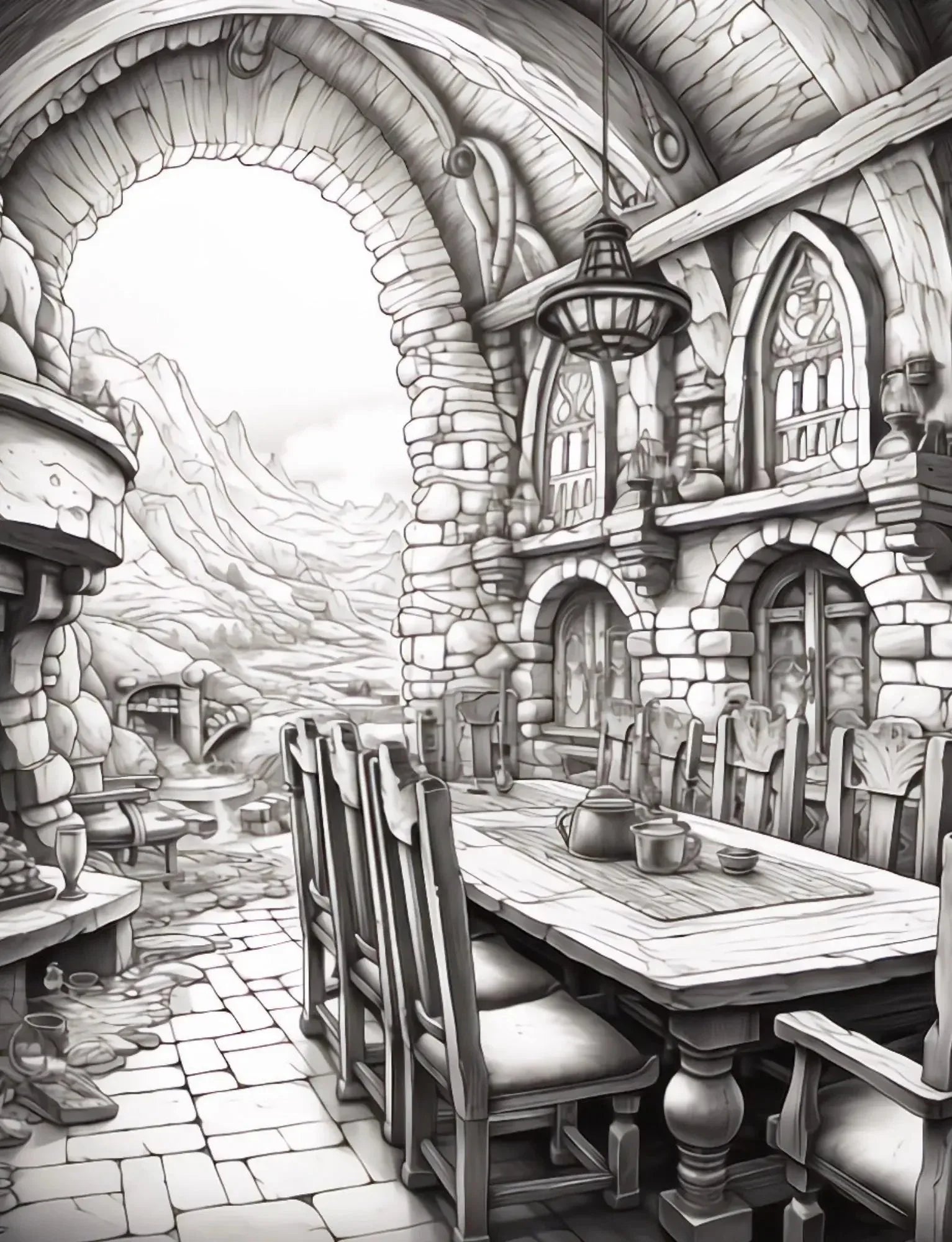 50 Dwarven Delights Coloring Pages-Robs Books