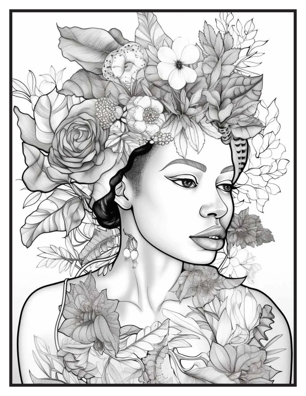 African Black Woman Coloring Book Pages 2 - Robs Books