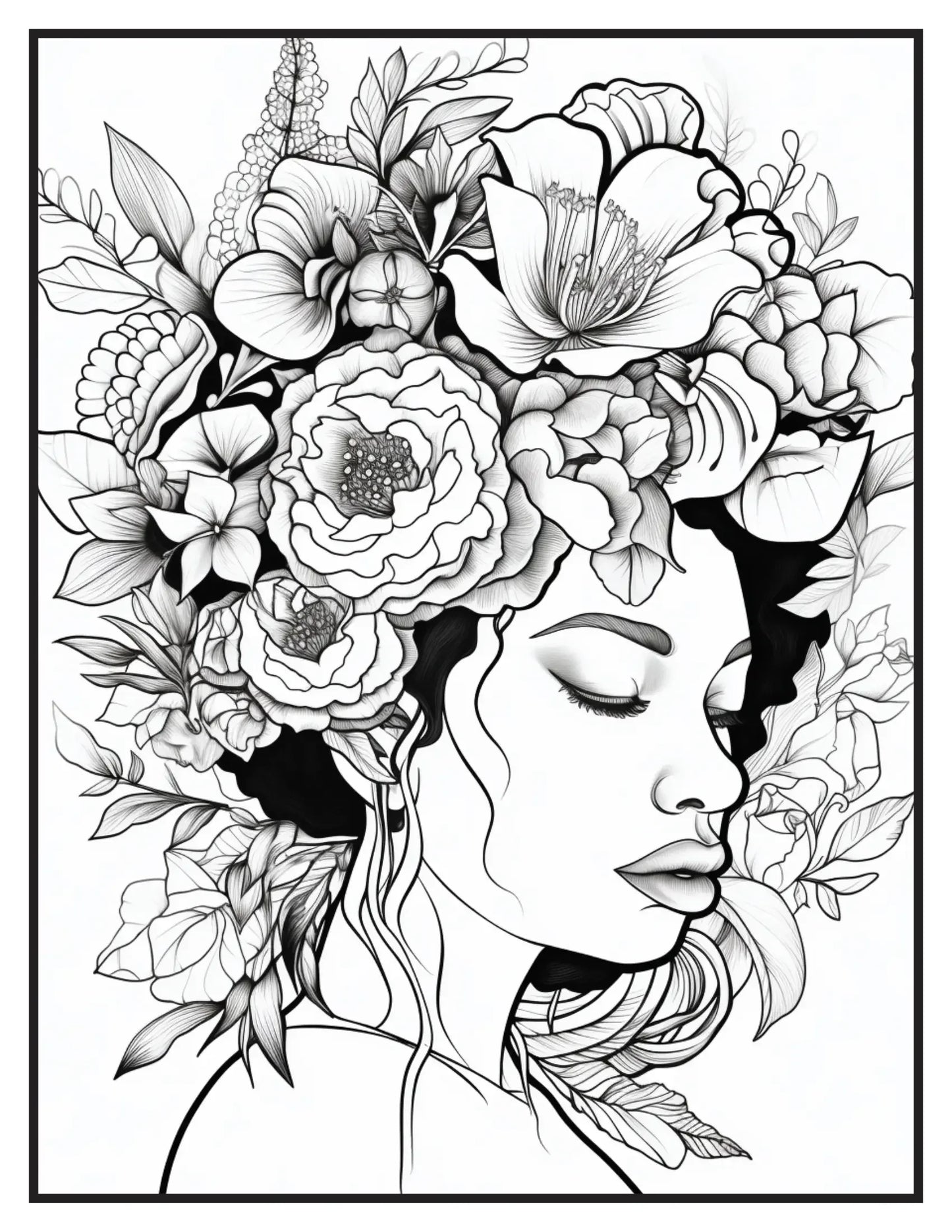 African Black Woman Coloring Book Pages 2-Robs Books