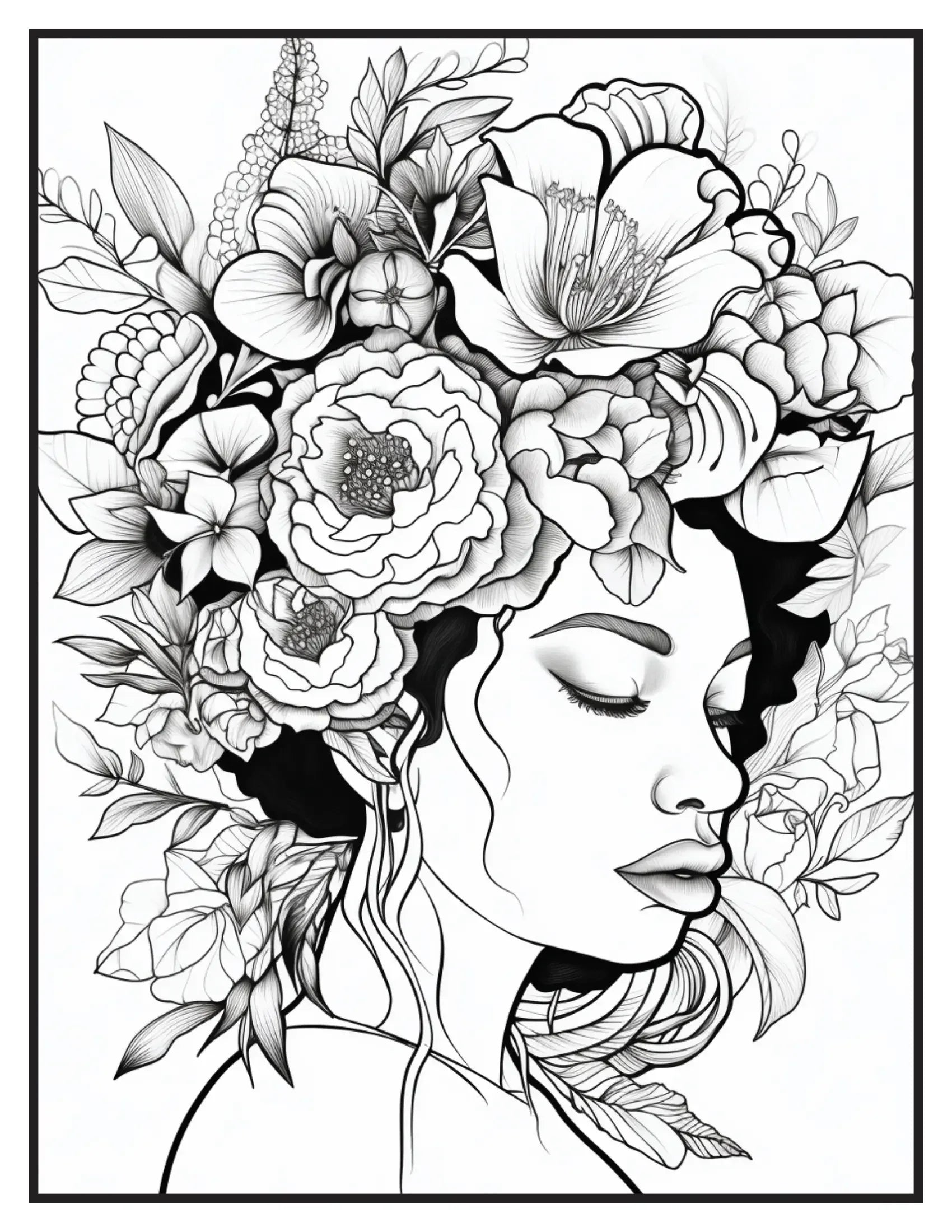 African Black Woman Coloring Book Pages 2-Robs Books