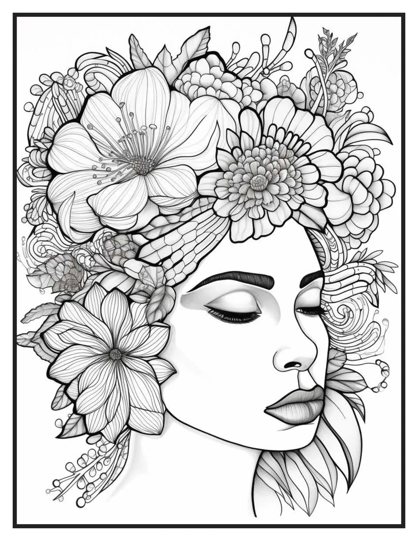 African Black Woman Coloring Book Pages 2-Robs Books