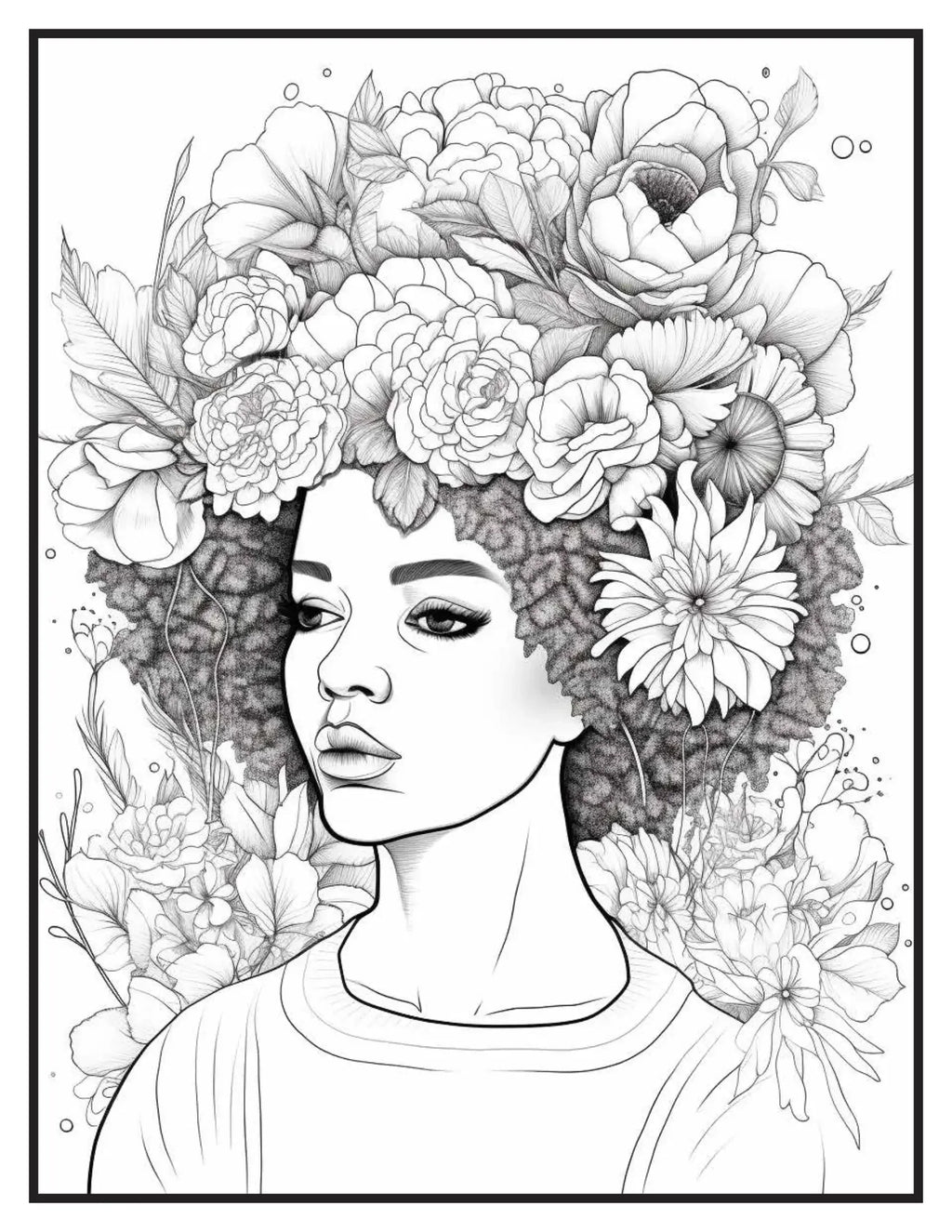 African Black Woman Coloring Book Pages 2 - Robs Books