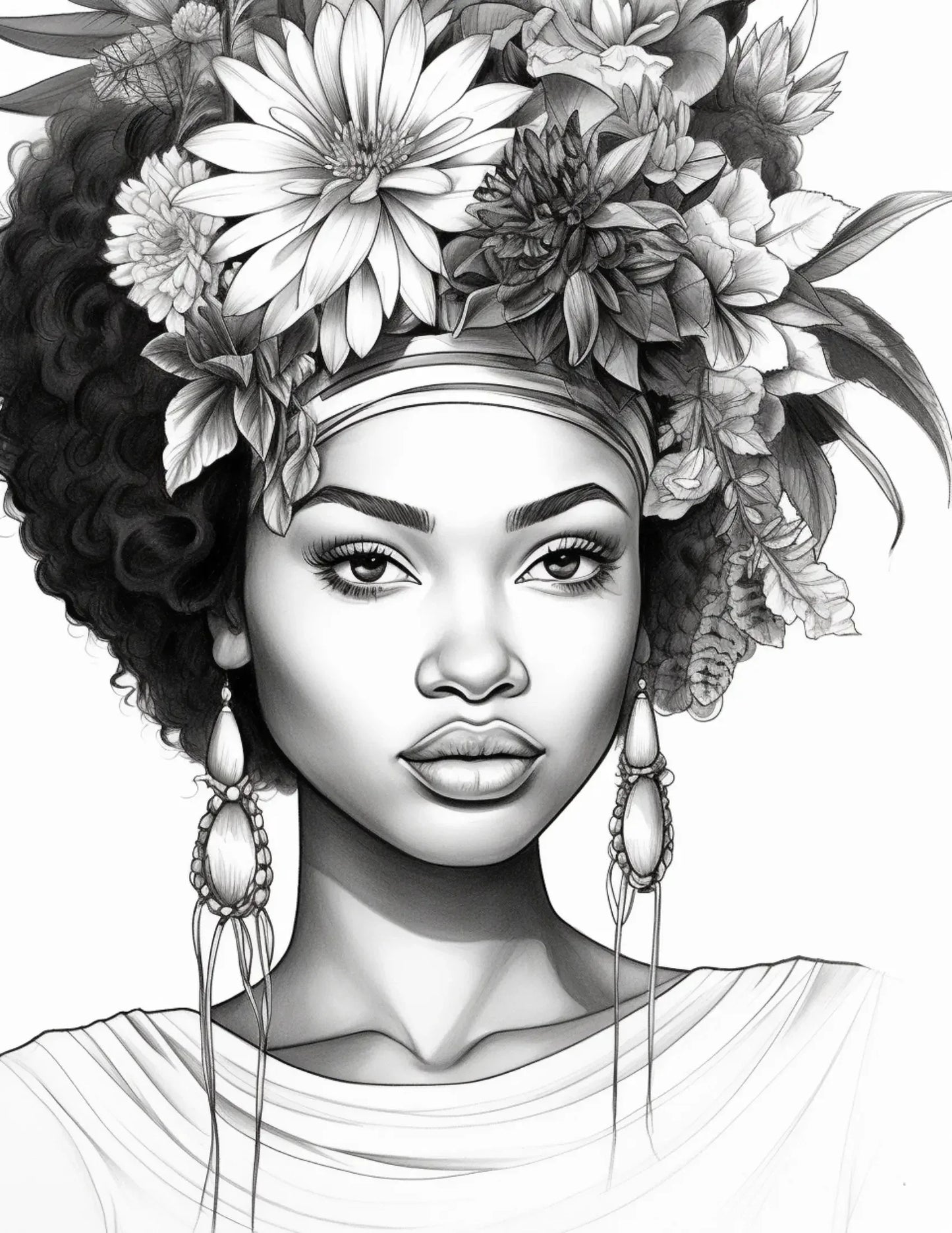 African Black Woman Coloring Pages for Adults 0-Robs Books