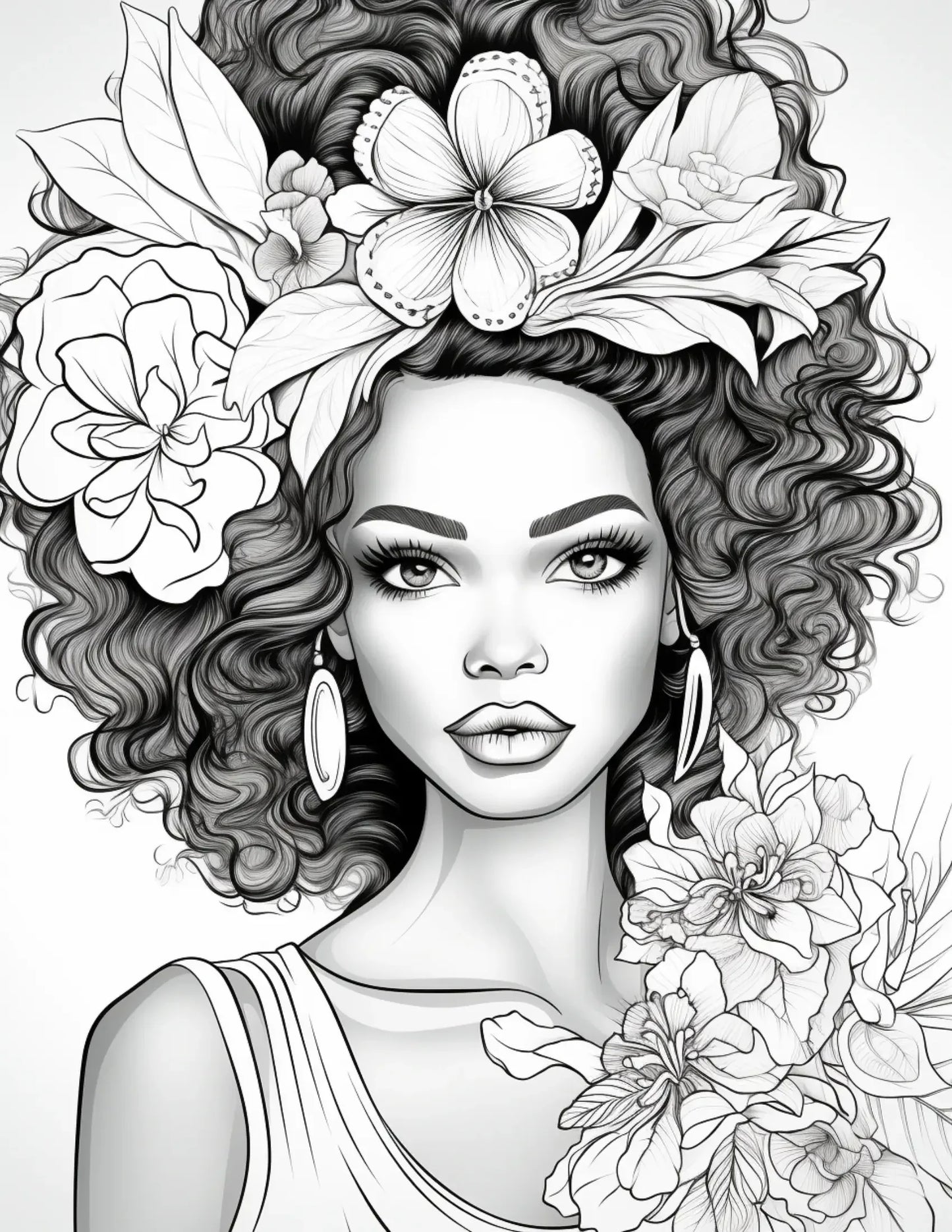 African Black Woman Coloring Pages for Adults 0-Robs Books
