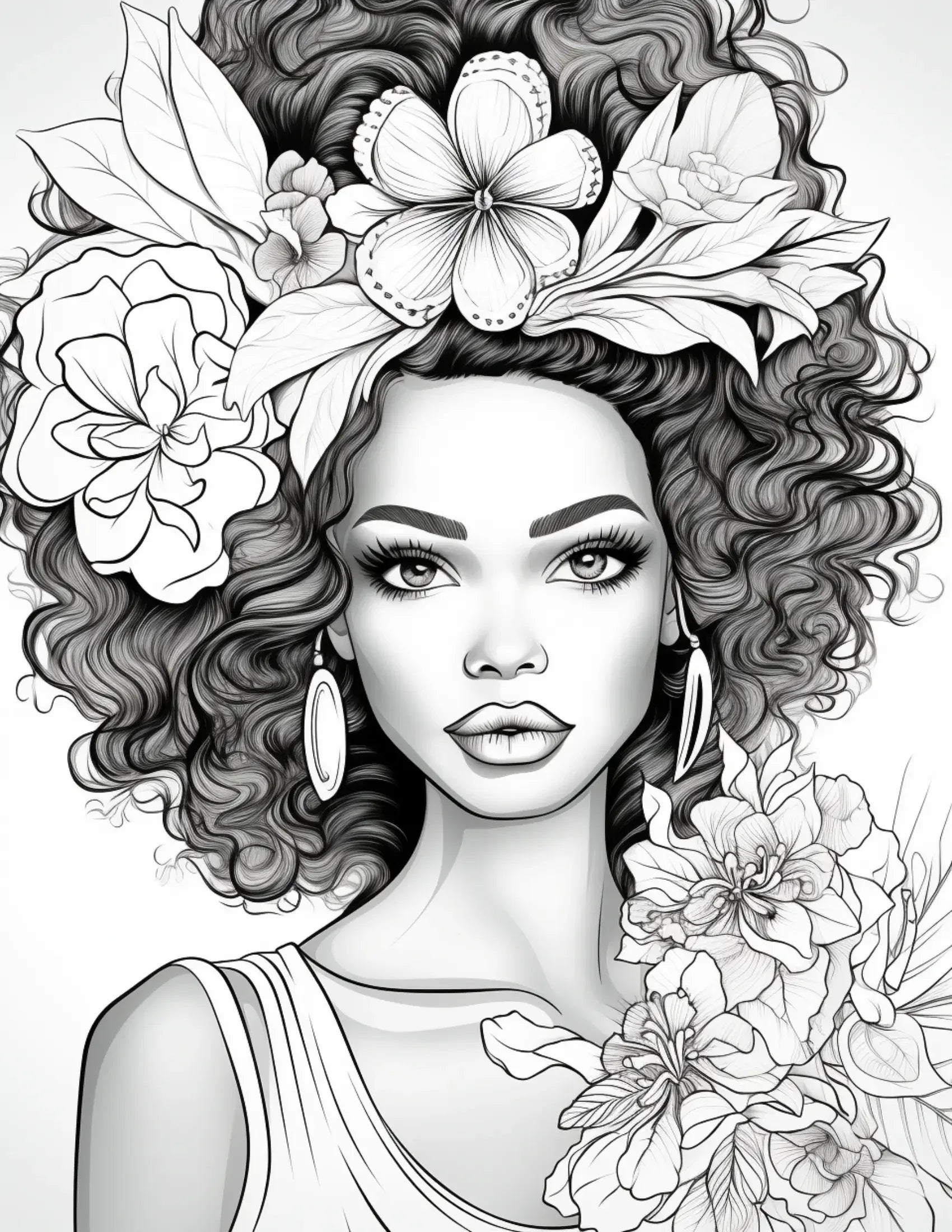 African Black Woman Coloring Pages for Adults 0-Robs Books