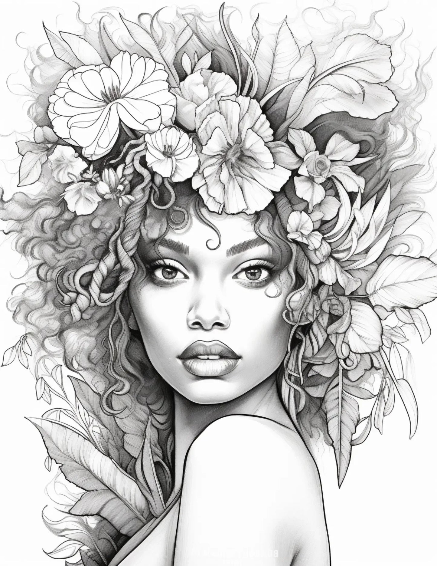 African Black Woman Coloring Pages for Adults 0-Robs Books