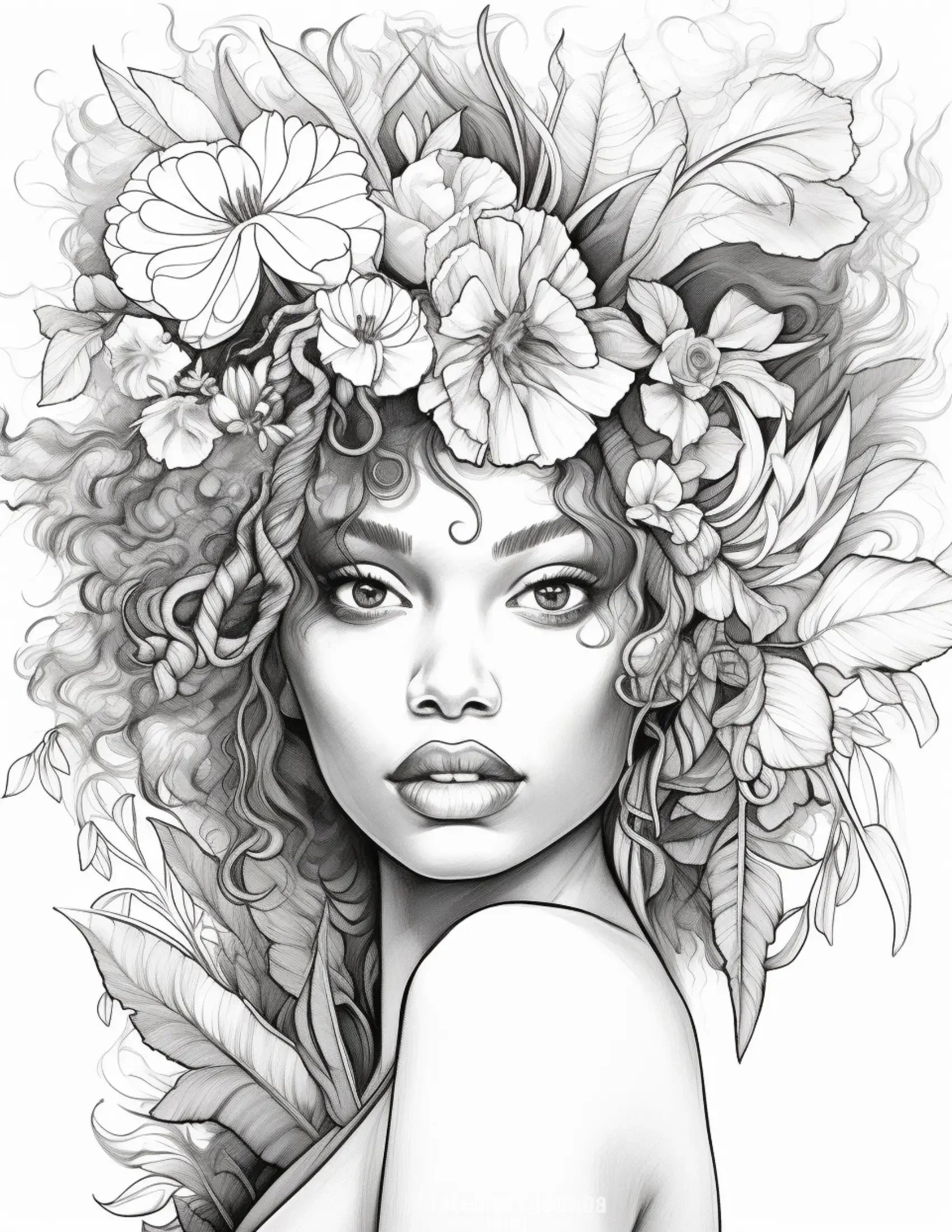 African Black Woman Coloring Pages for Adults 0-Robs Books