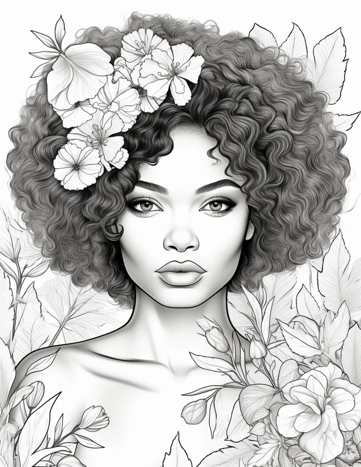 African Black Woman Coloring Pages for Adults 0-Robs Books