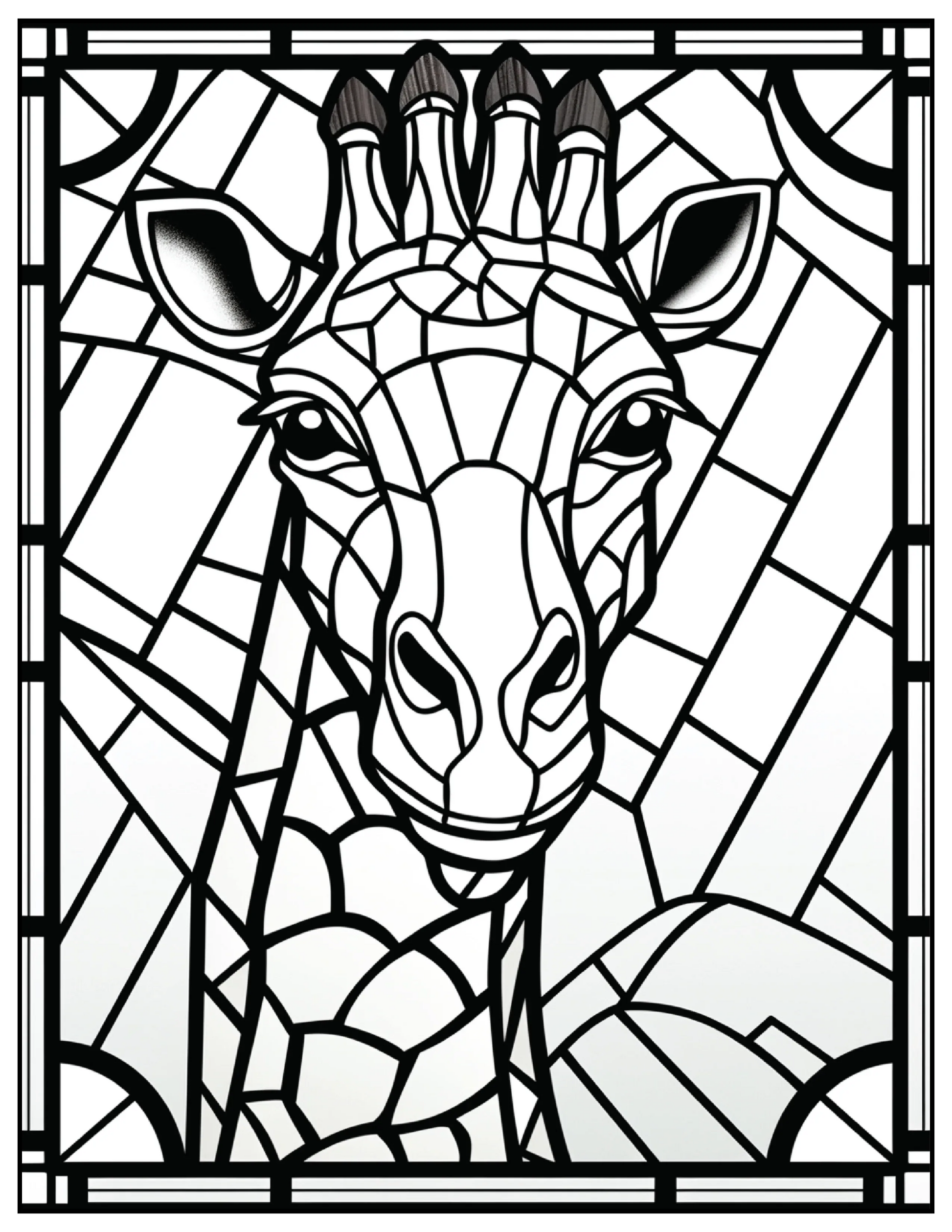 110 Animals Stained Glass Coloring Pages 1-Robs Books