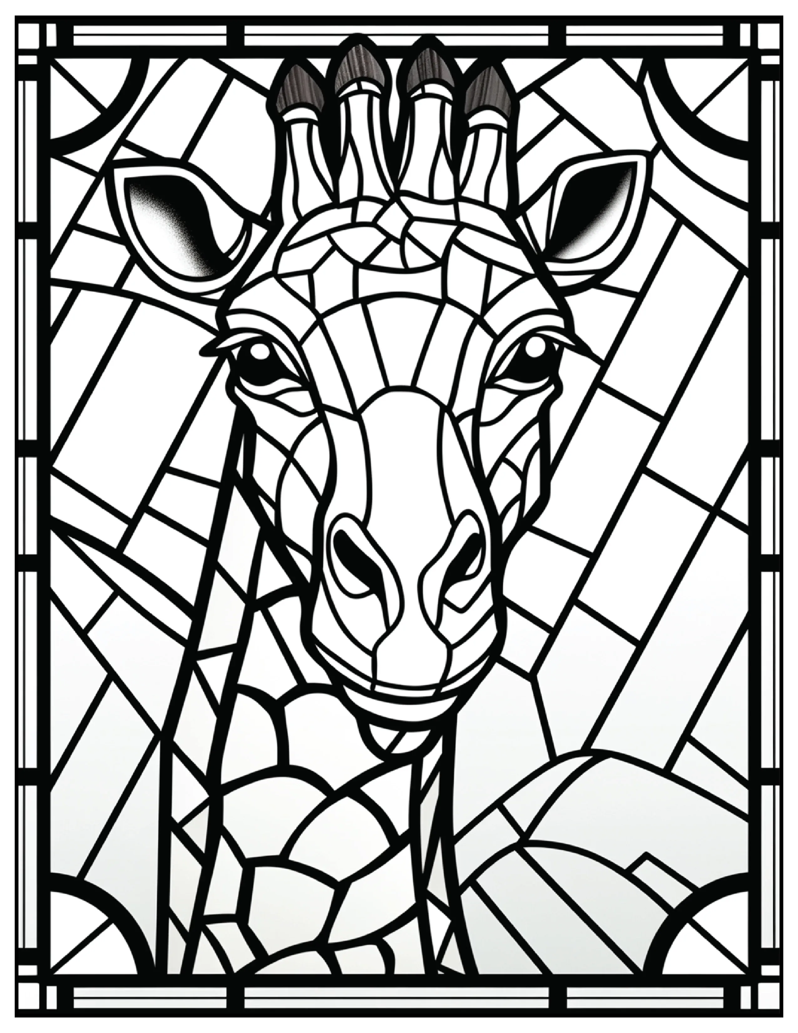 110 Animals Stained Glass Coloring Pages 1 - Robs Books