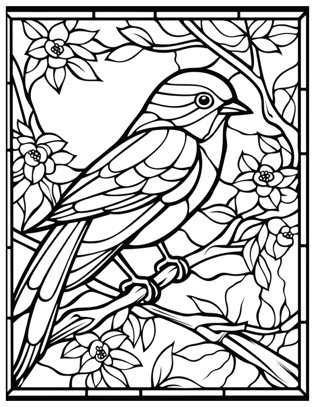 110 Animals Stained Glass Coloring Pages 1 - Robs Books
