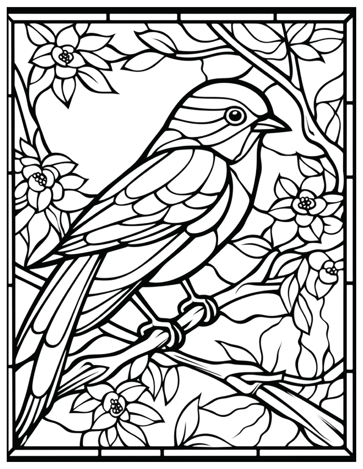 110 Animals Stained Glass Coloring Pages 1-Robs Books