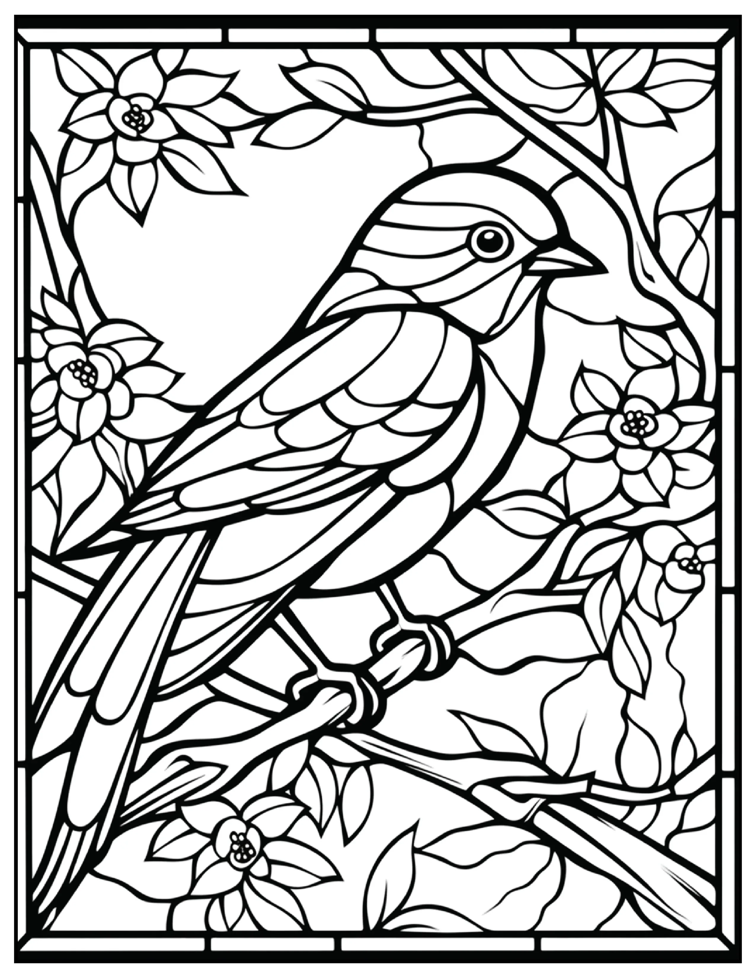 110 Animals Stained Glass Coloring Pages 1 - Robs Books