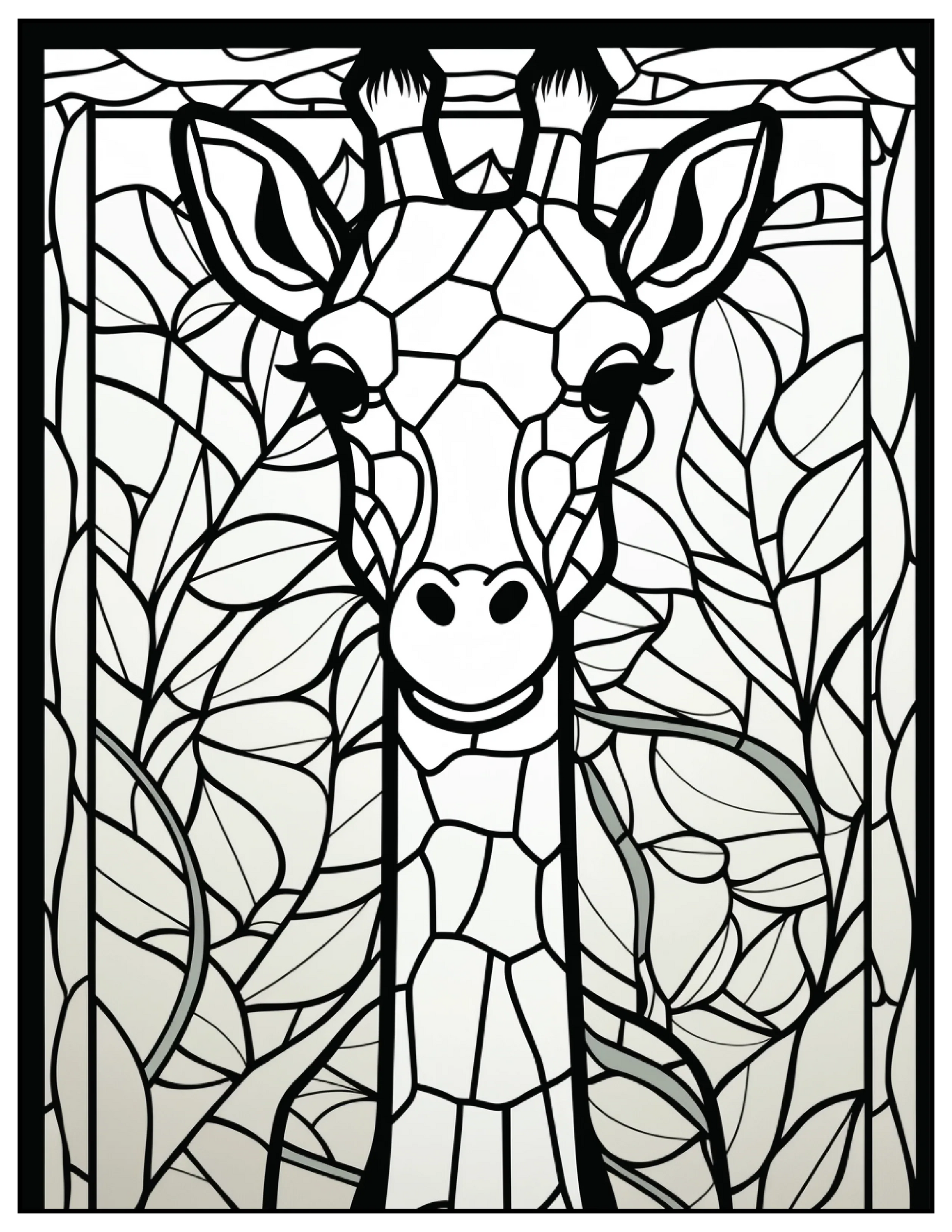 110 Animals Stained Glass Coloring Pages 1-Robs Books