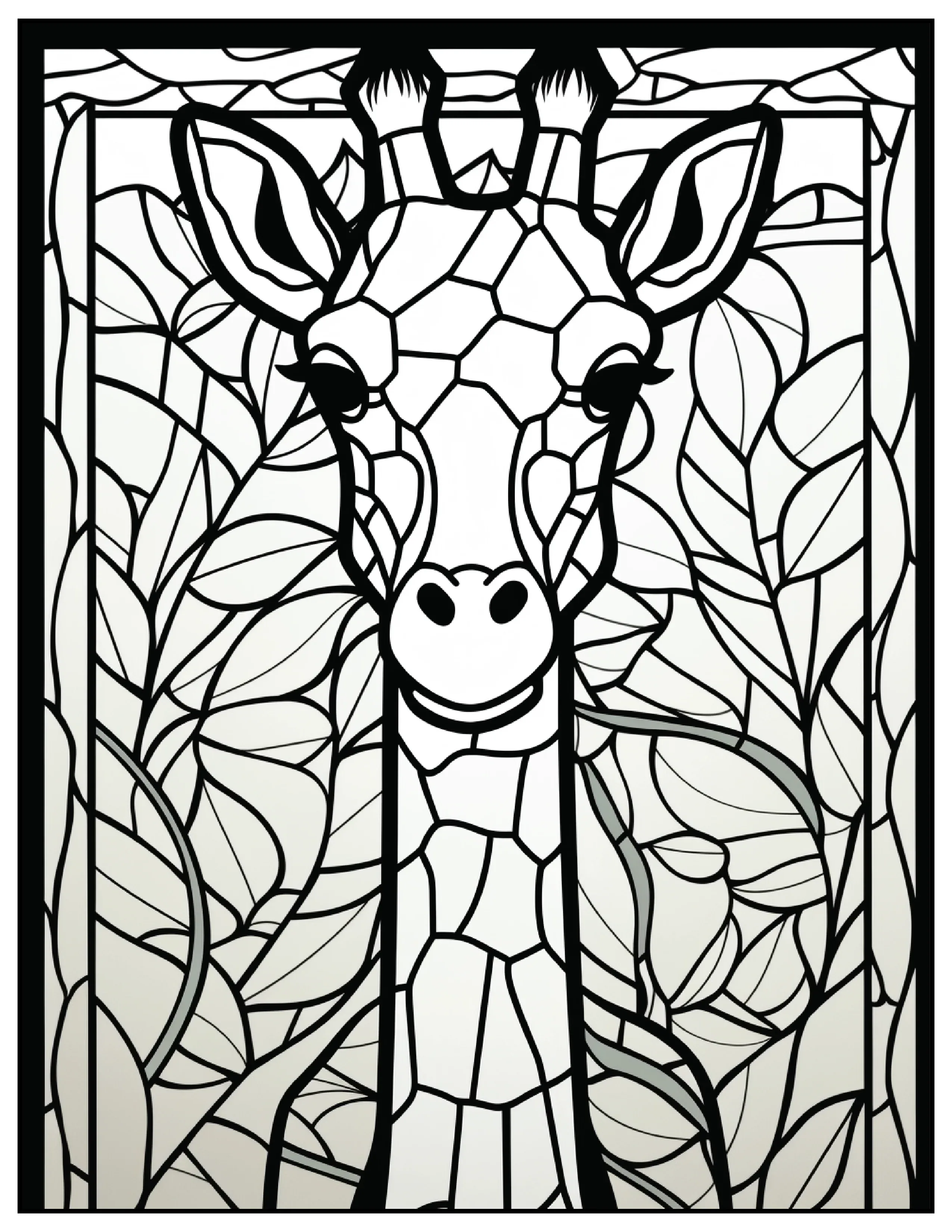 110 Animals Stained Glass Coloring Pages 1 - Robs Books