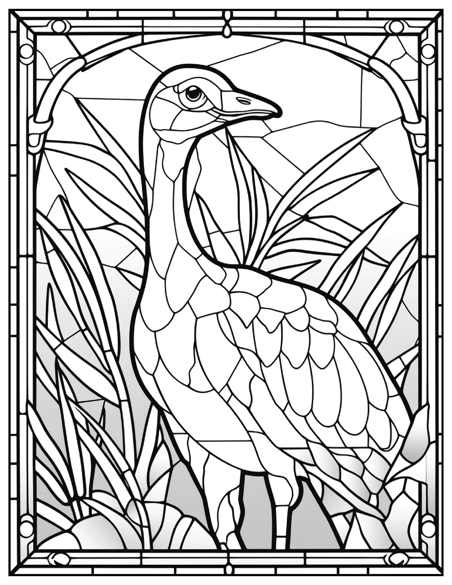110 Animals Stained Glass Coloring Pages 1-Robs Books