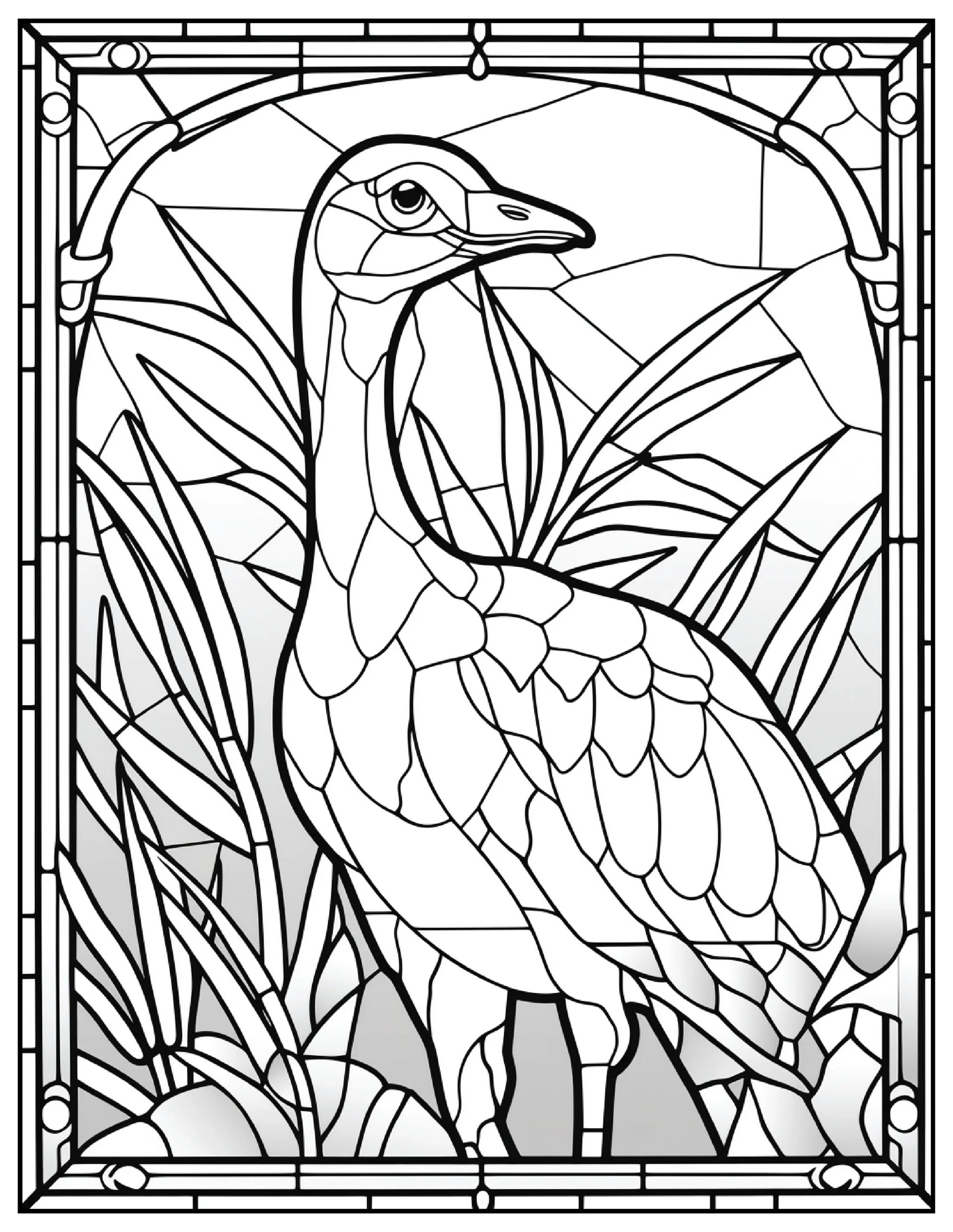 110 Animals Stained Glass Coloring Pages 1-Robs Books
