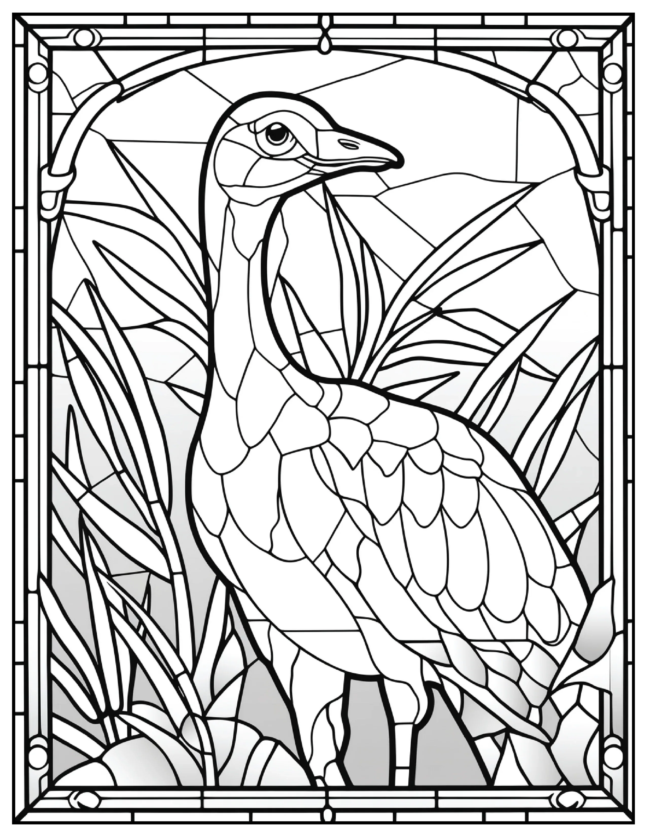 110 Animals Stained Glass Coloring Pages 1 - Robs Books