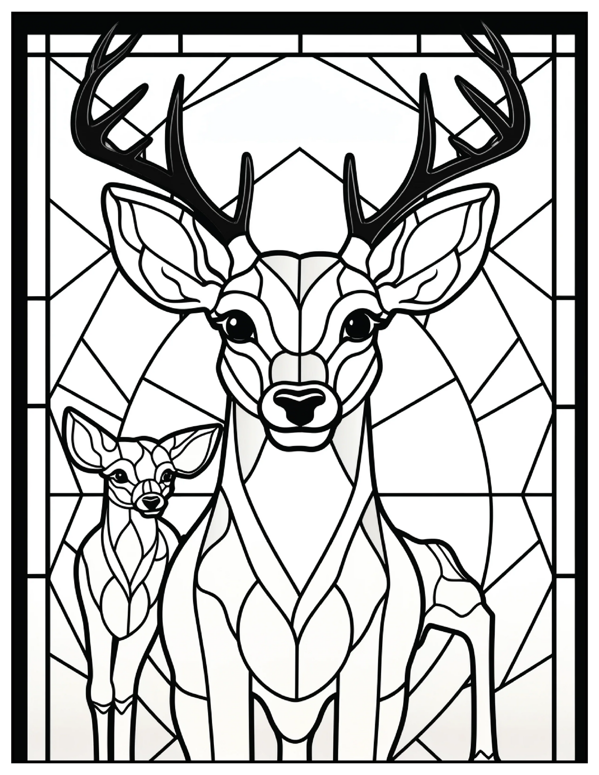 110 Animals Stained Glass Coloring Pages 1-Robs Books