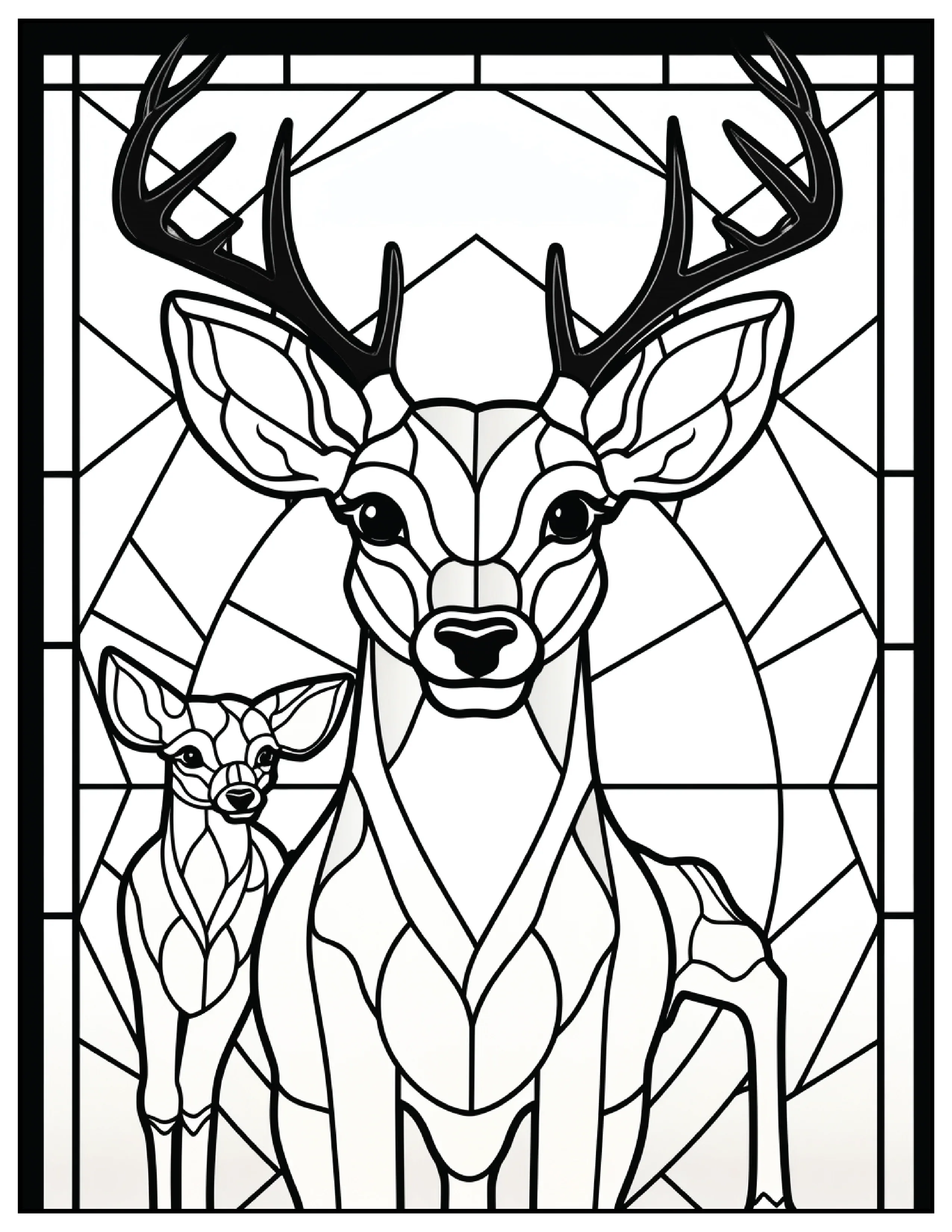 110 Animals Stained Glass Coloring Pages 1 - Robs Books