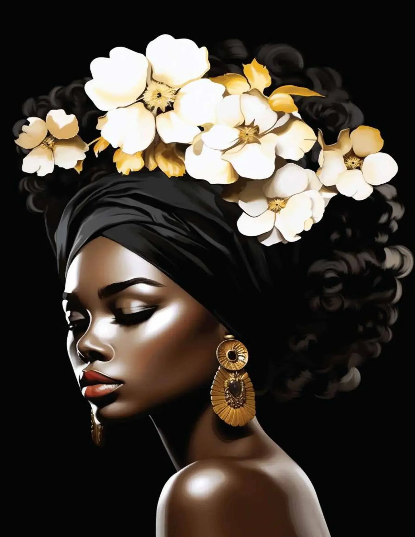 African Black Woman Coloring Book Pages 2-Robs Books