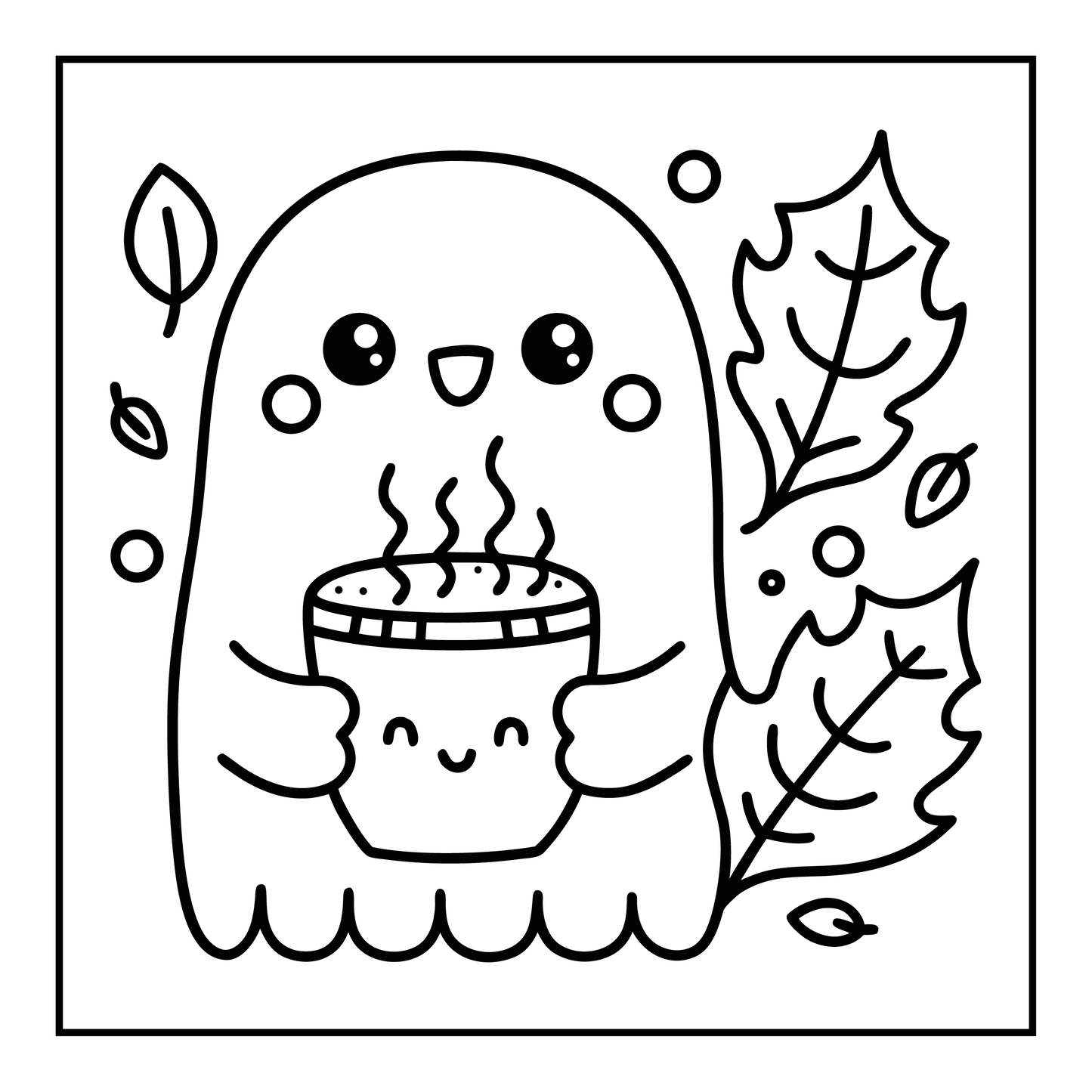 Bold and Easy Spooky Sweet Coloring Pages-Robs Books