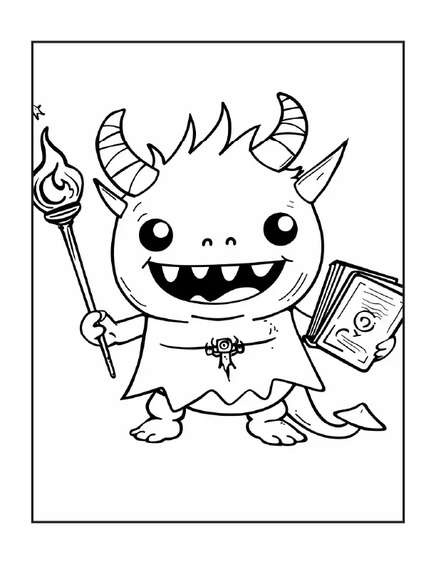 200 Cute Monsters Coloring Pages for Kids 1-Robs Books