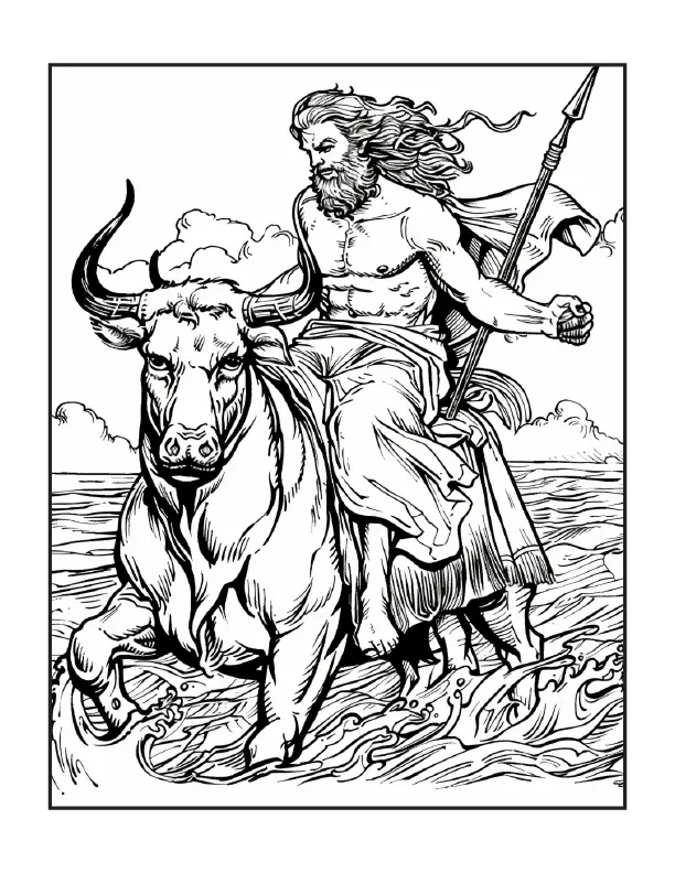 117 Greek Mythology Coloring Pages for Adults-Robs Books