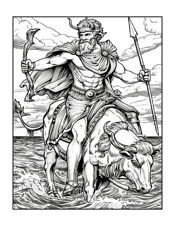 117 Greek Mythology Coloring Pages for Adults-Robs Books