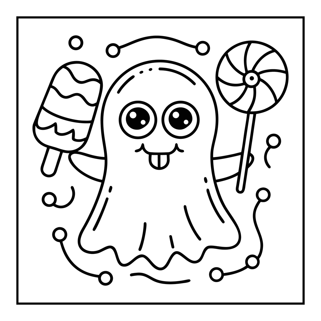 Bold and Easy Spooky Sweet Coloring Pages - Robs Books
