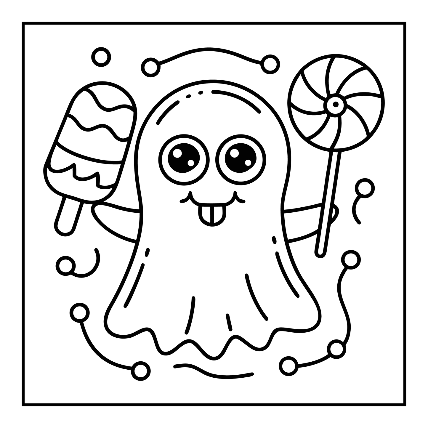 Bold and Easy Spooky Sweet Coloring Pages-Robs Books