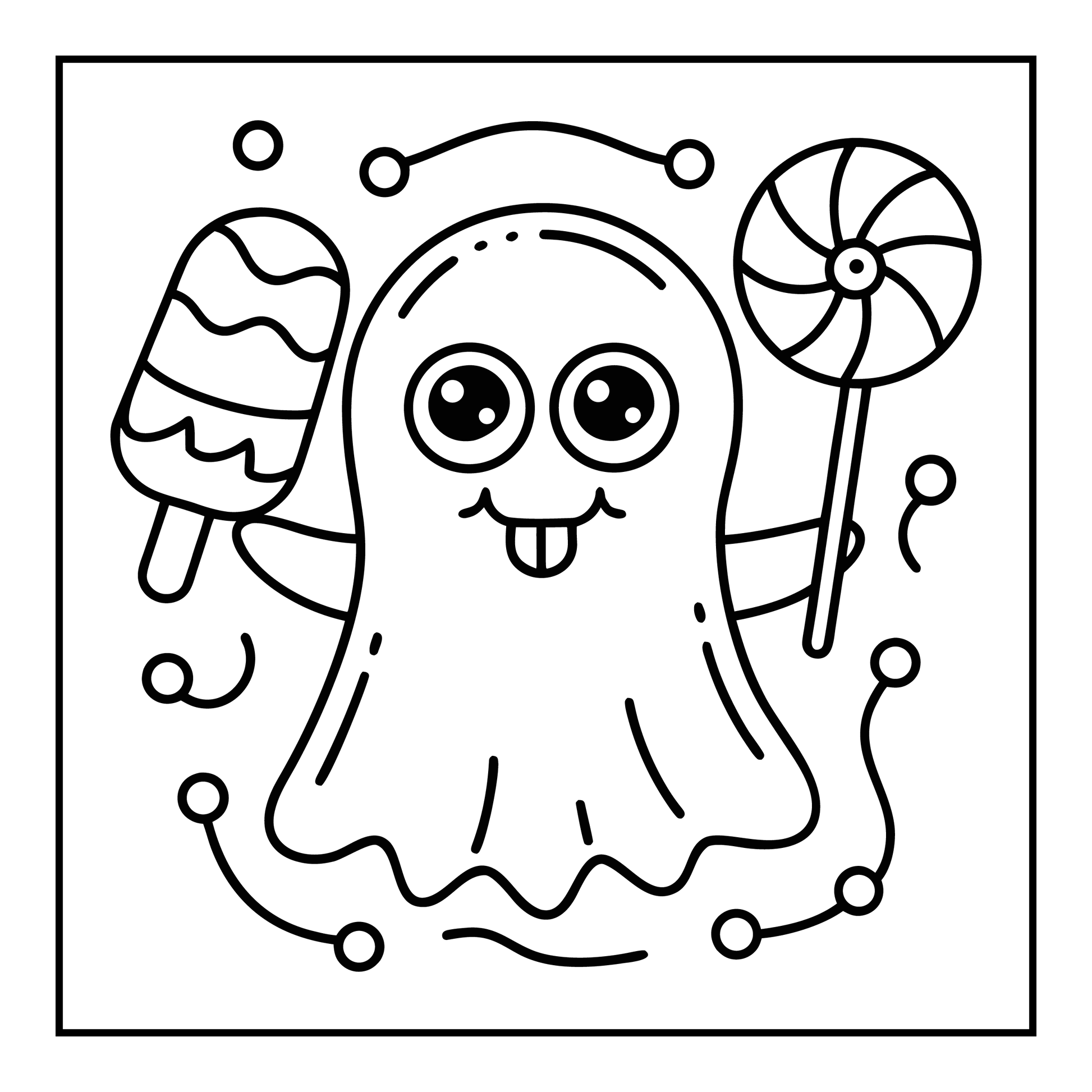 Bold and Easy Spooky Sweet Coloring Pages-Robs Books