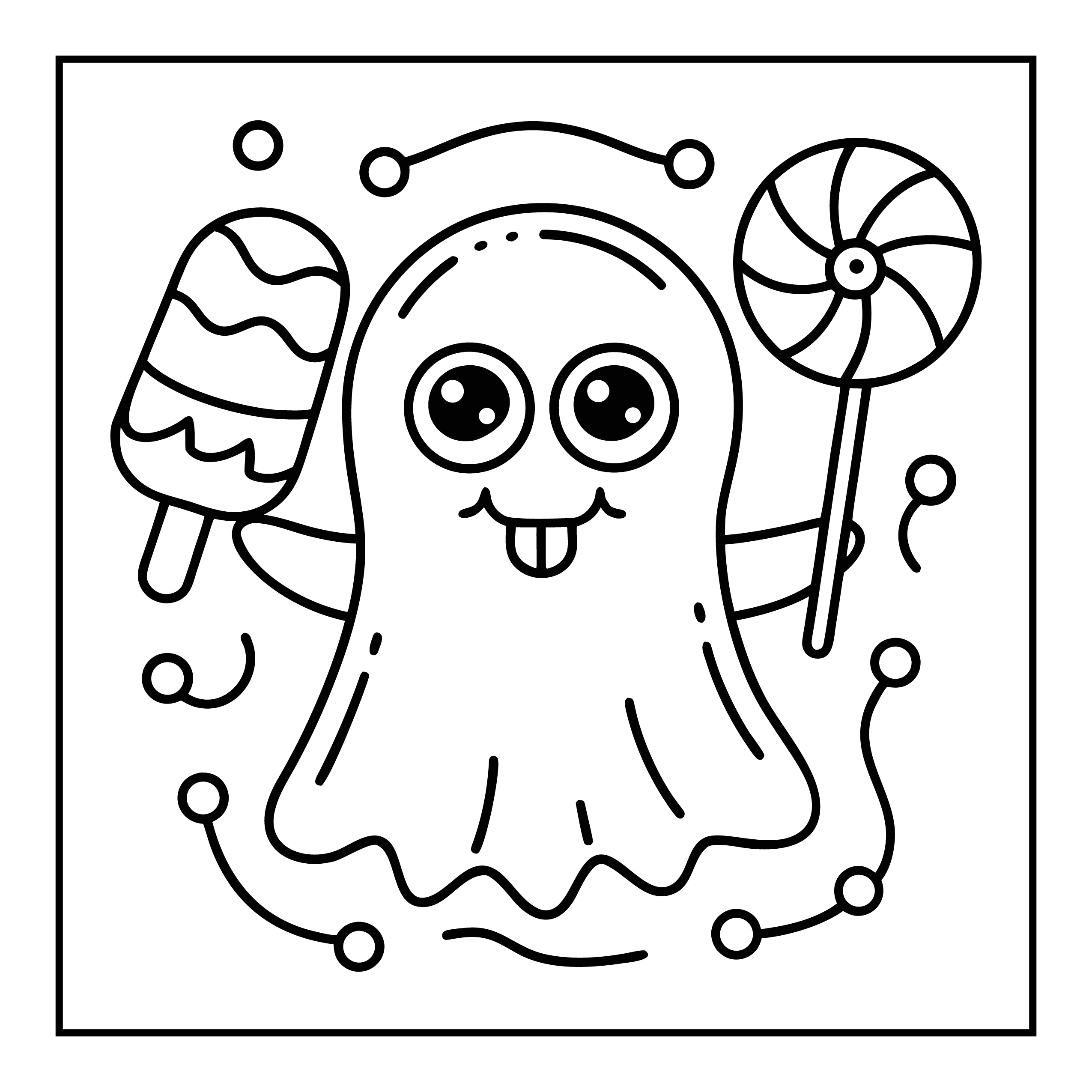 Bold and Easy Spooky Sweet Coloring Pages - Robs Books