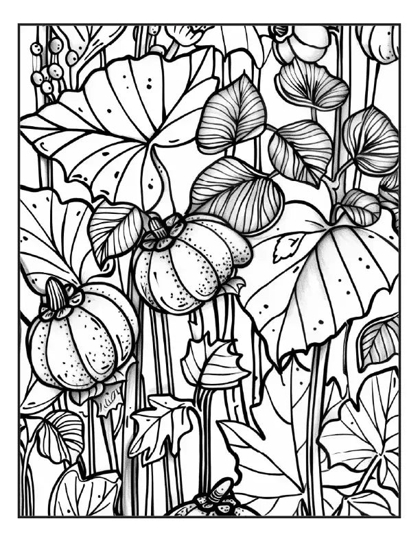 200 Autumn Botanical Coloring Pages for Adults-Robs Books