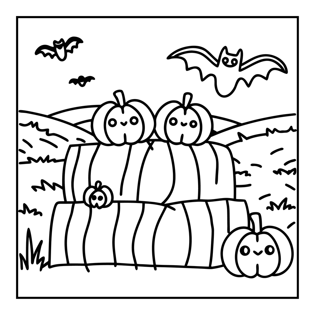 Bold and Easy Spooky Farm Coloring Pages - Robs Books