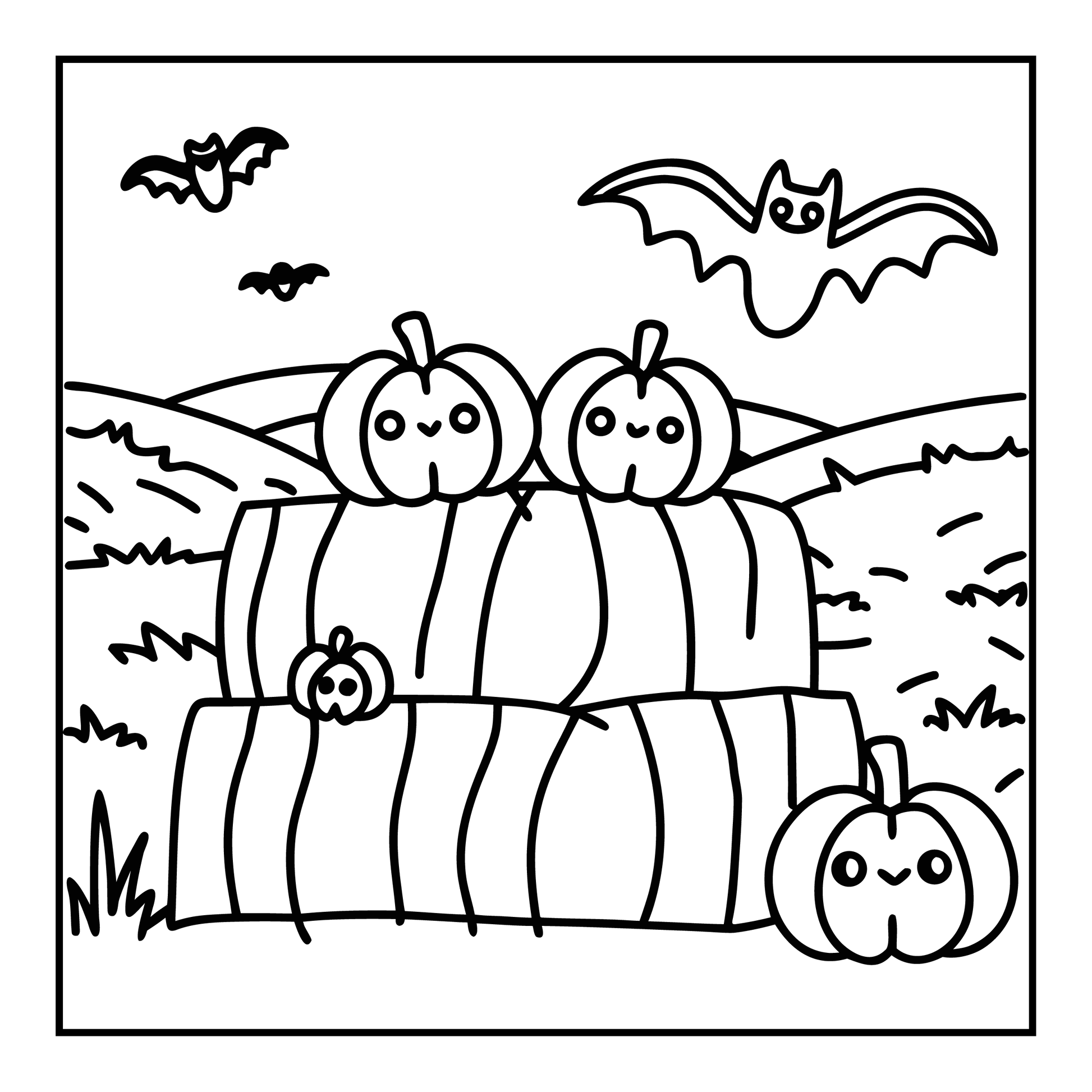 Bold and Easy Spooky Farm Coloring Pages-Robs Books