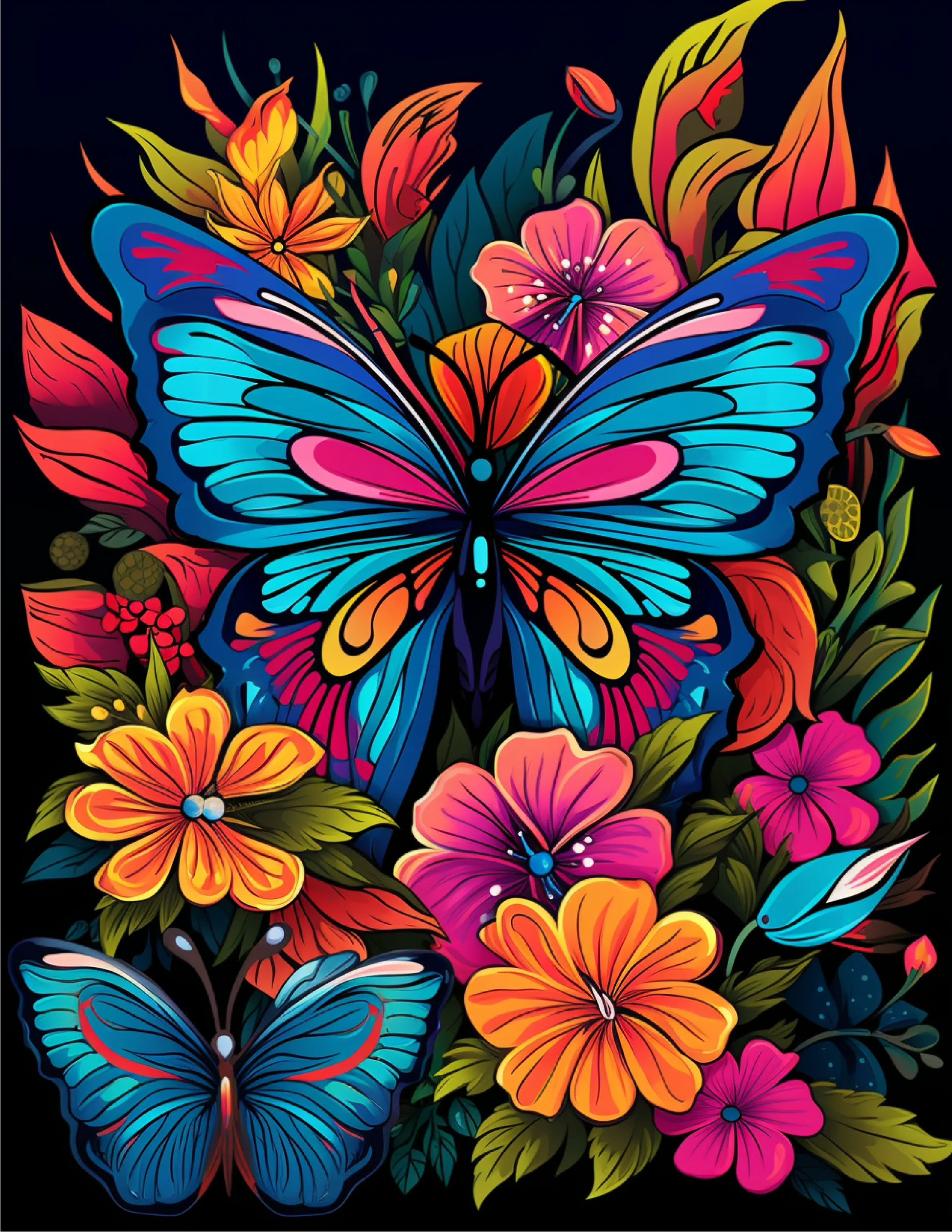 95 Butterfly Coloring Pages 2-Robs Books