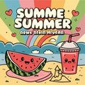 Kawaii Summer Bold & Easy Coloring Pages - Robs Books