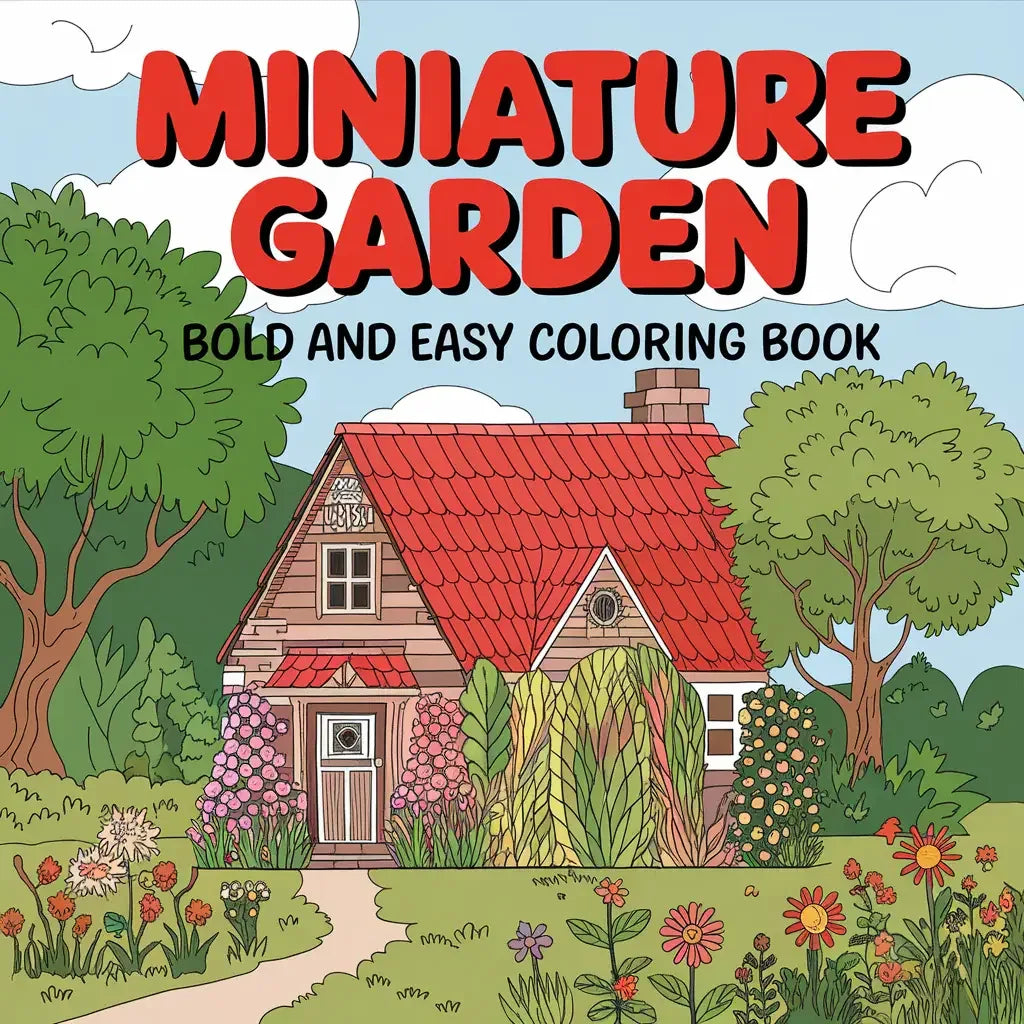 Miniature Garden Bold and Easy Coloring Pages-Robs Books