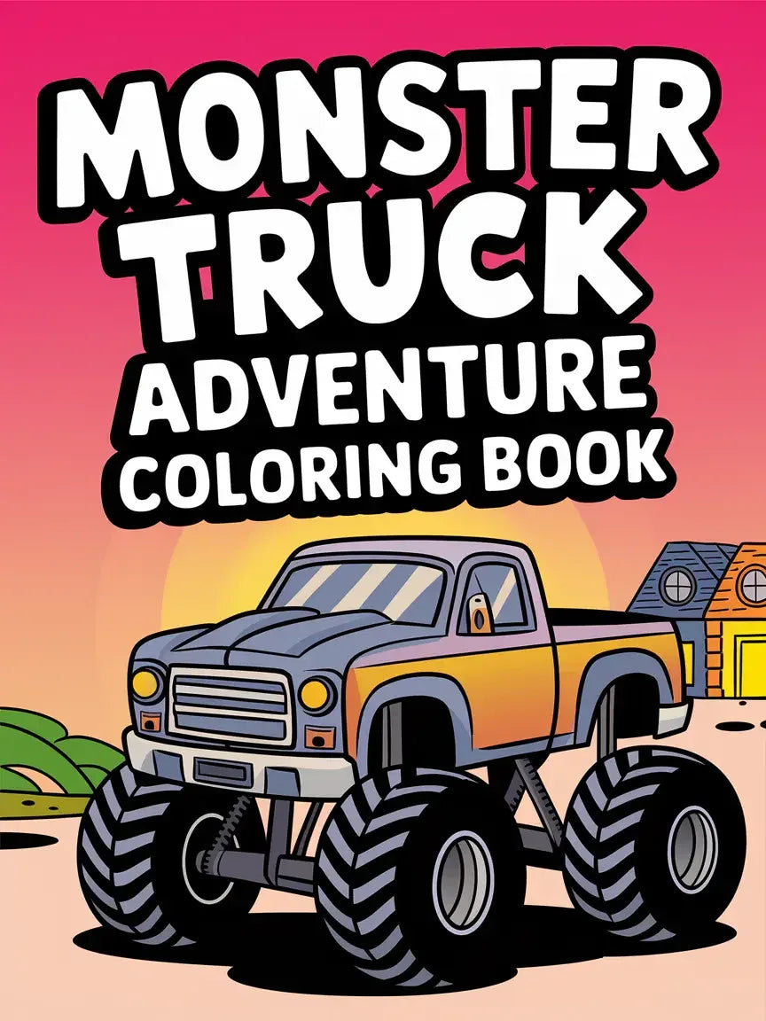 Monster Truck Adventure Coloring Pages-Robs Books
