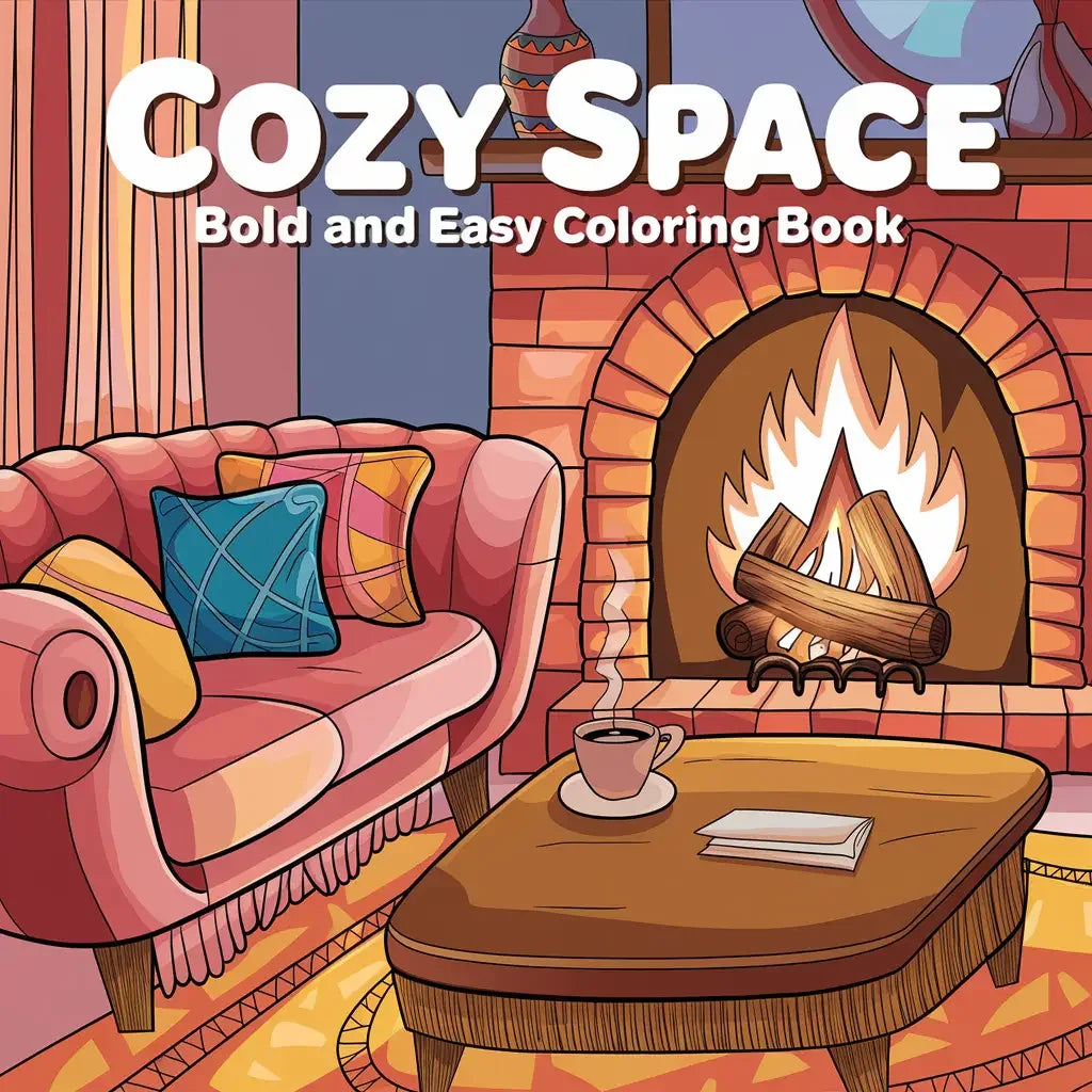 Cozy Space Bold and Easy Coloring Pages-Robs Books