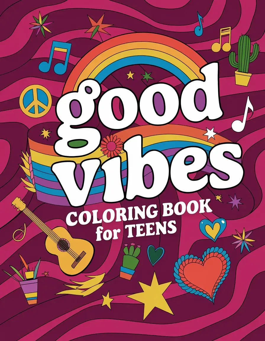 Good Vibes Coloring Book For Teens-Robs Books